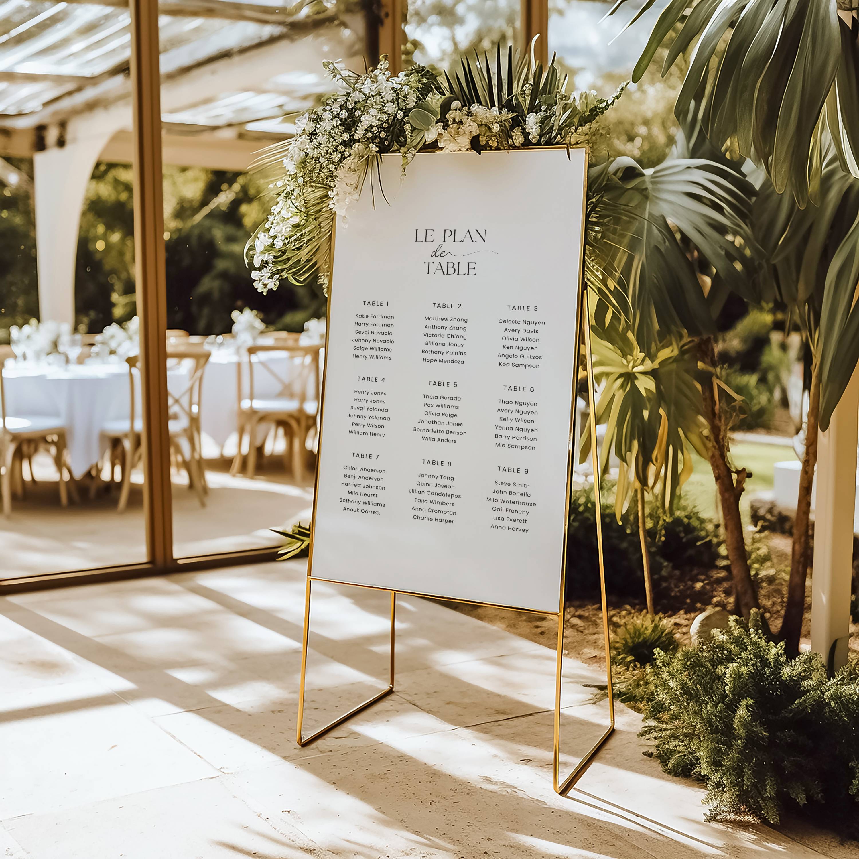 Panneau plan de table mariage|Beige|Neutral Dream