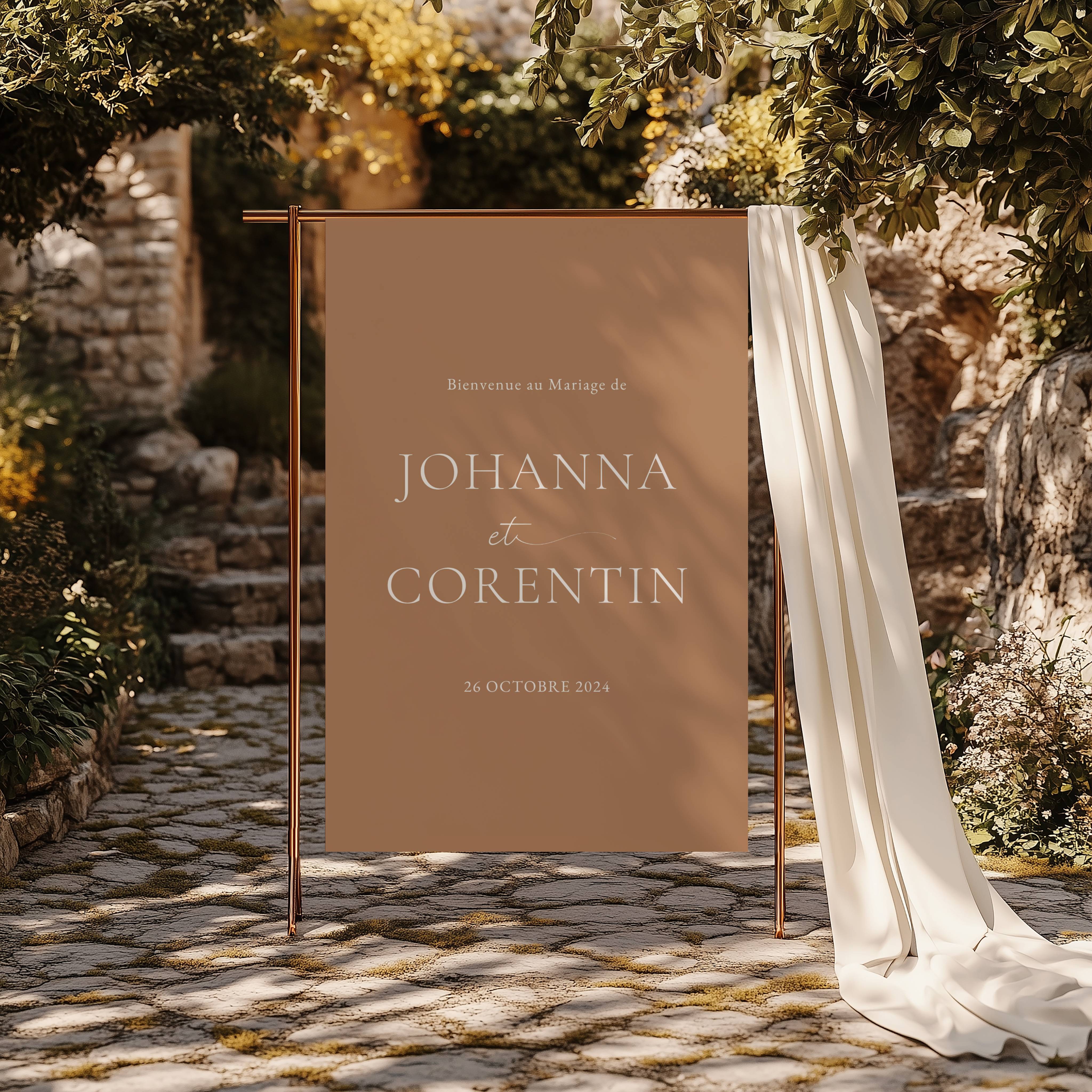 Panneau de bienvenue mariage|Terracotta clair|Terracotta Dream