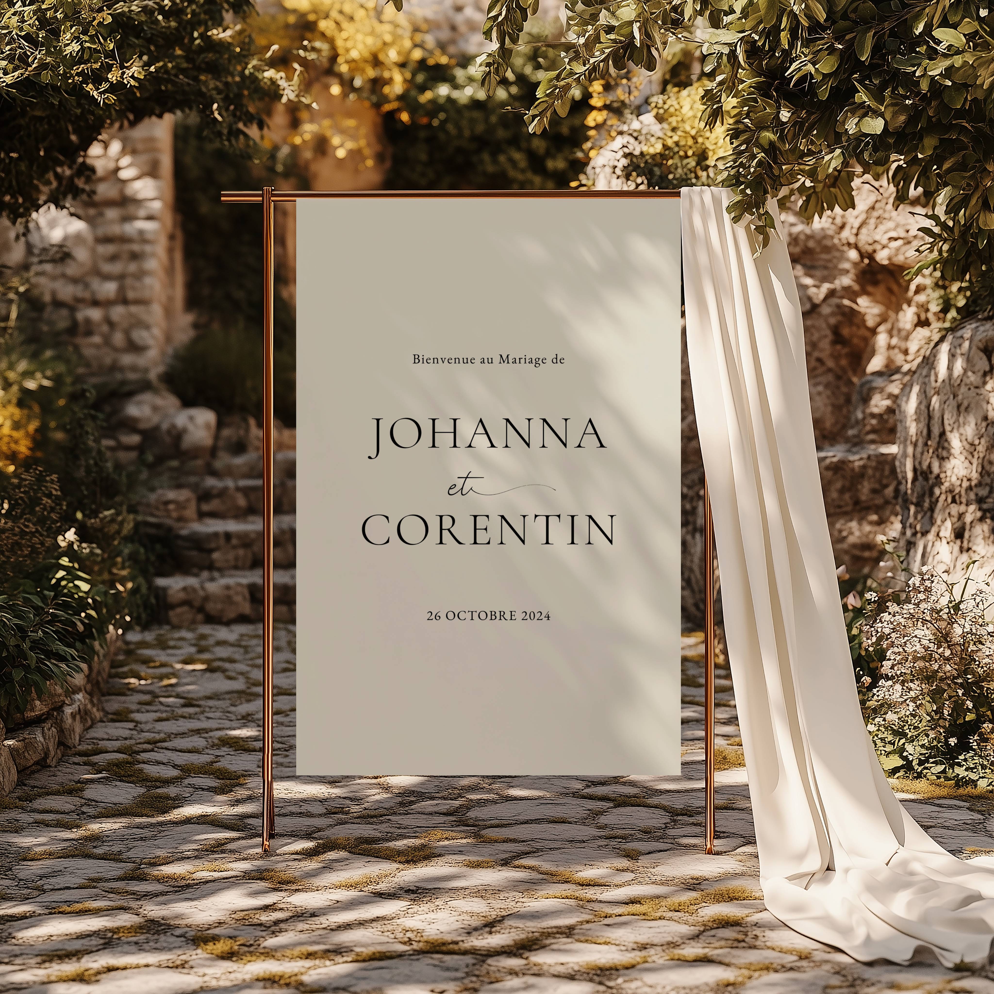 Panneau de bienvenue mariage|Beige|Neutral Dream