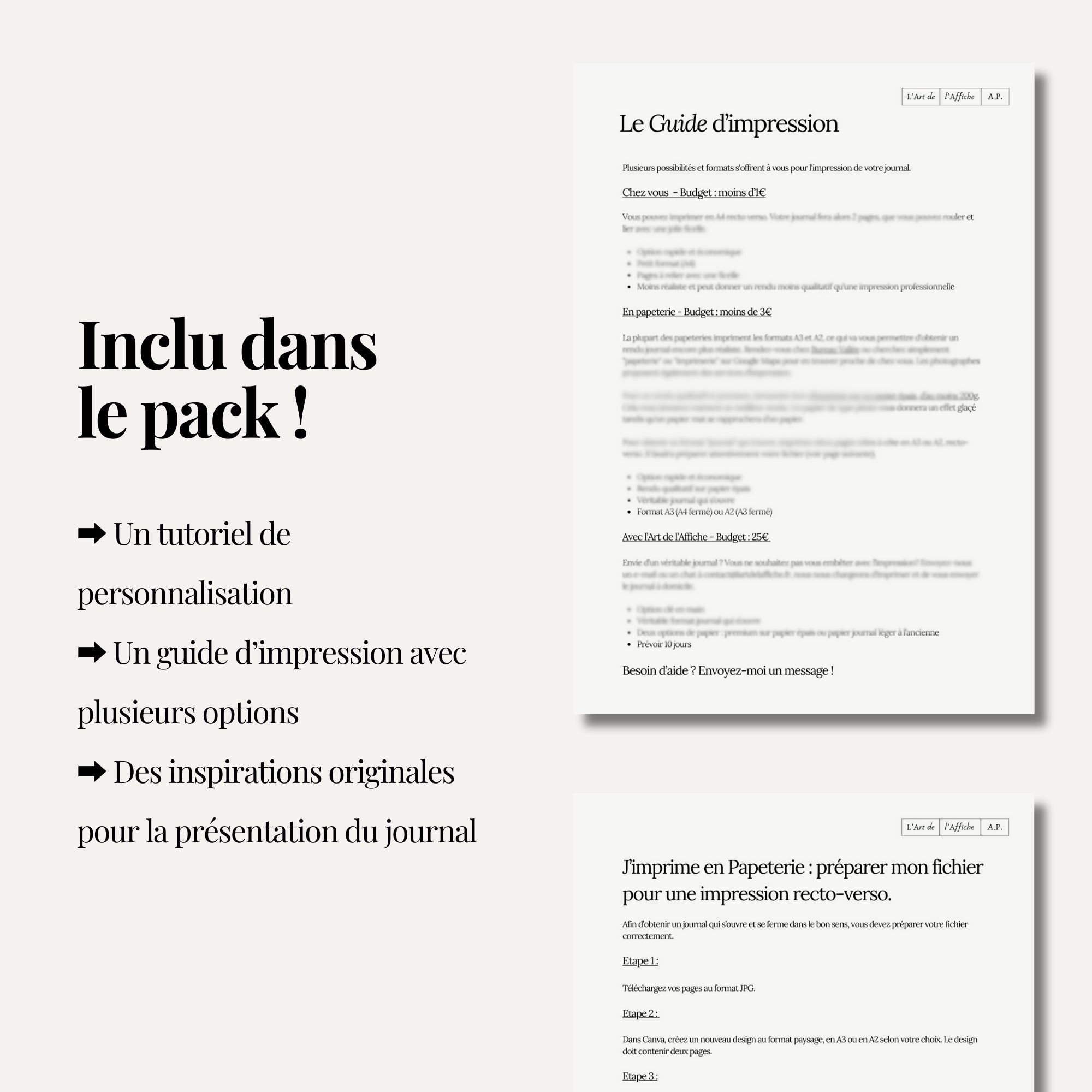 La Gazette des Mamies | 4 pages | Modèle Canva à personnaliser