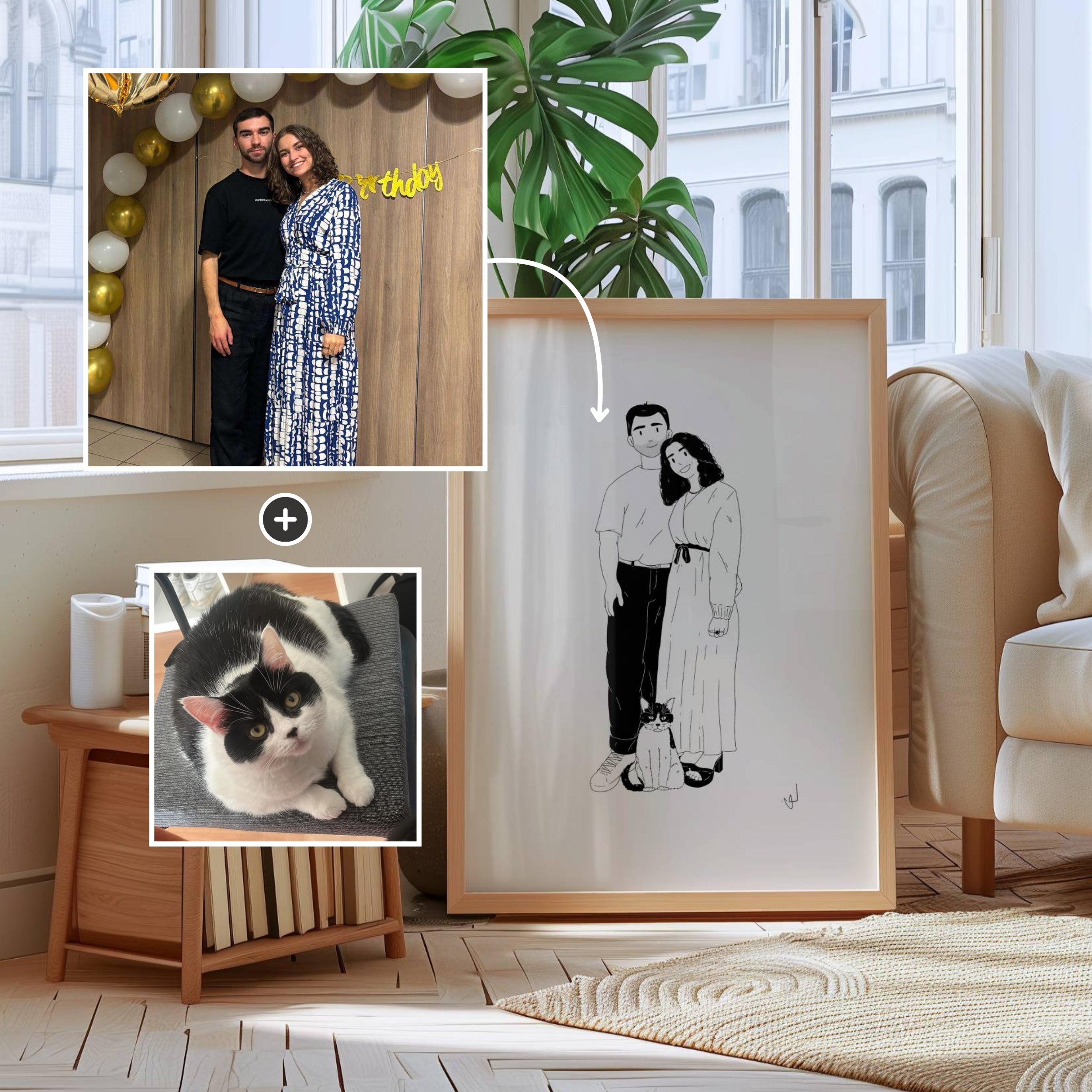 Illustration BD de vous à partir d'une photo - Collection Capsule Lou x l'Art de l'Affiche