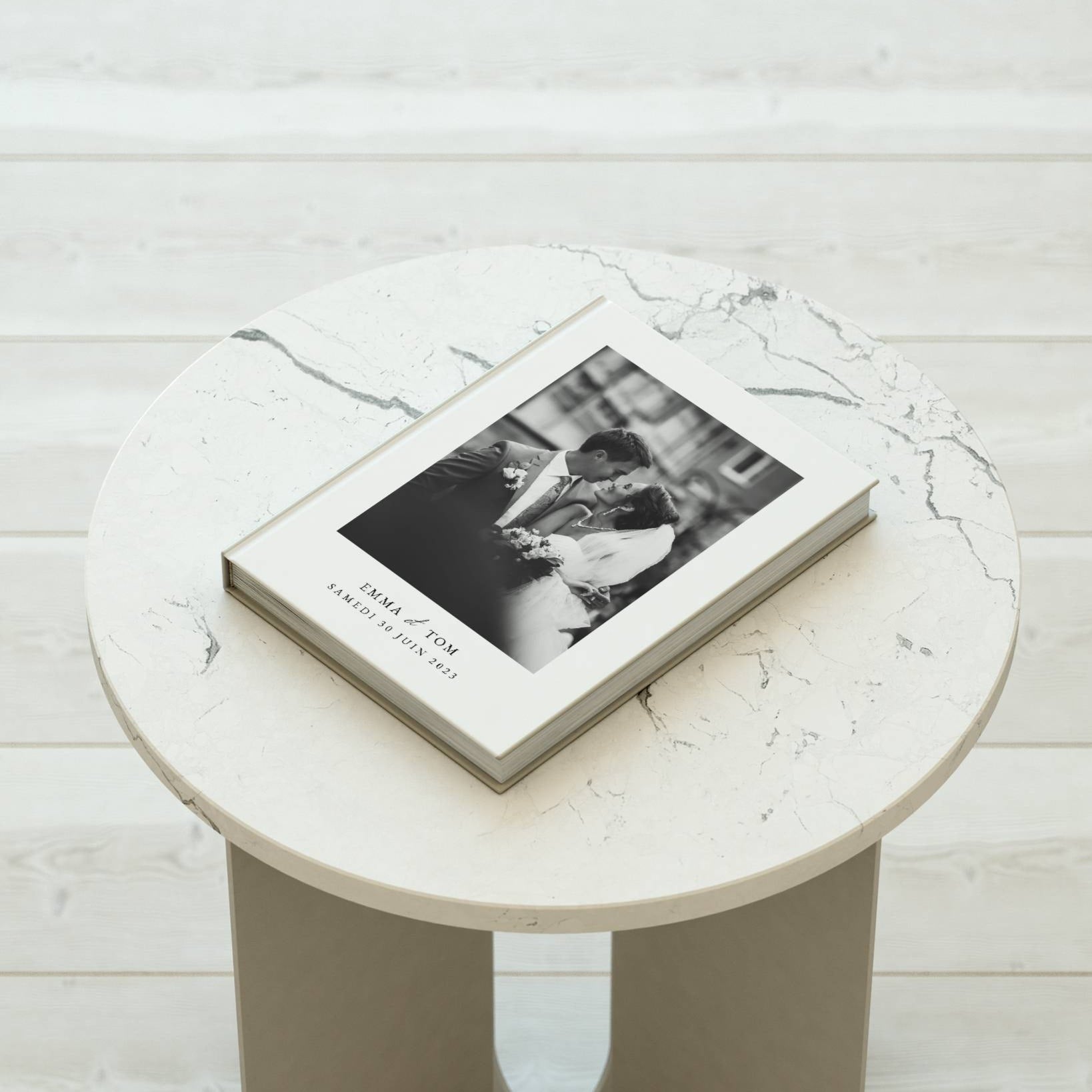 livre d'or mariage, couverture personnalisée avec photo, moderne