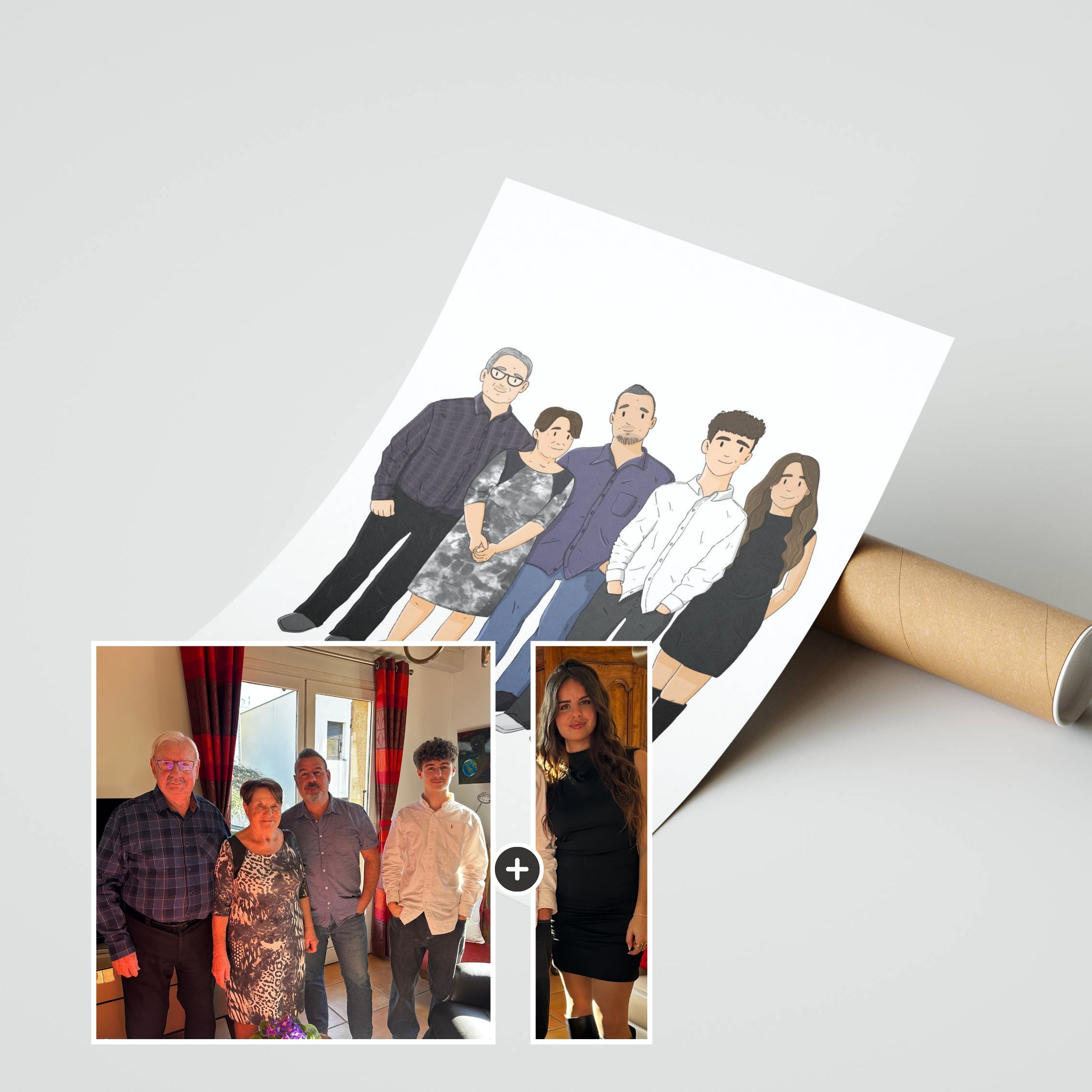 Illustration BD de vous à partir d'une photo - Collection Capsule Lou x l'Art de l'Affiche