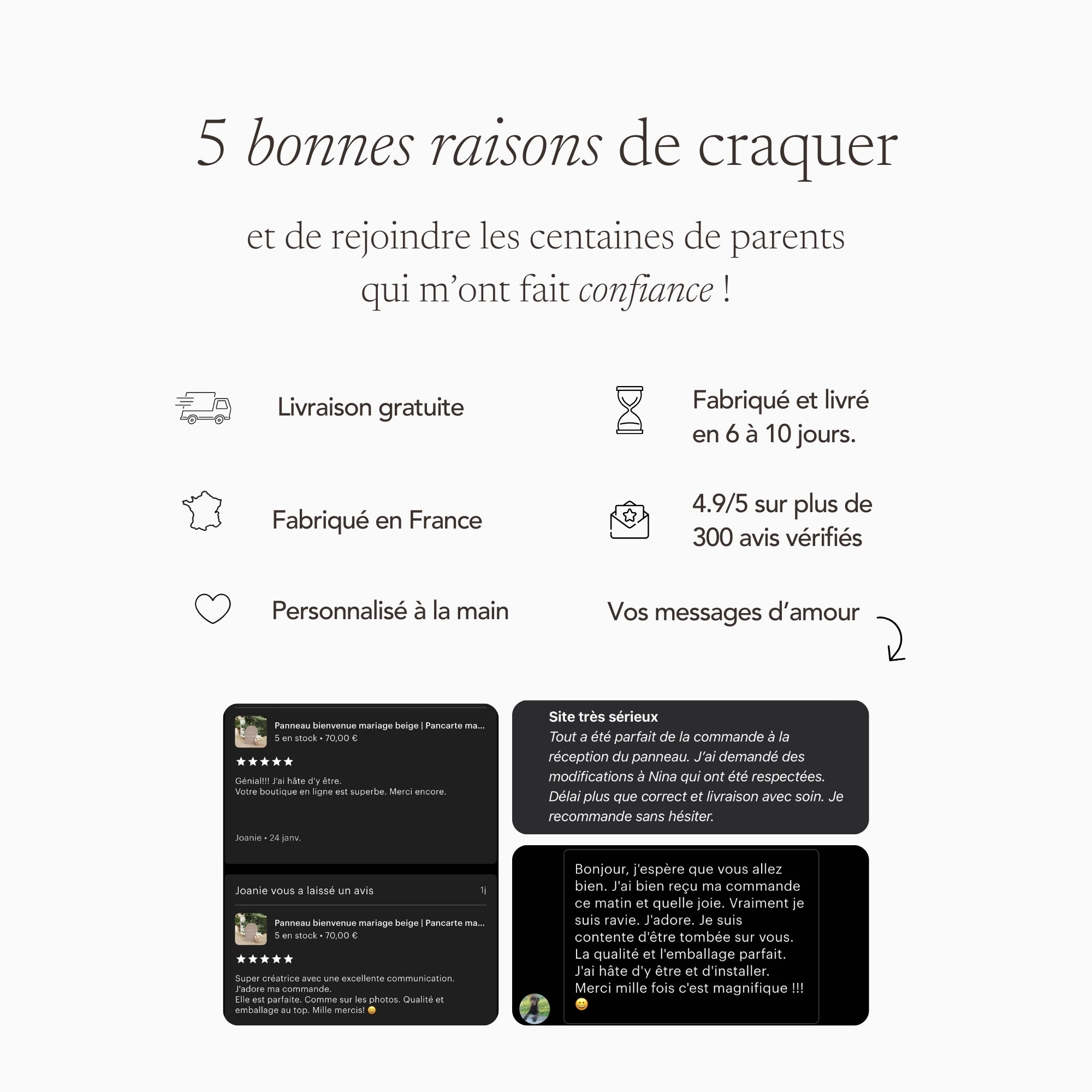 Panneau bienvenue baptême arche | Modèle Louise