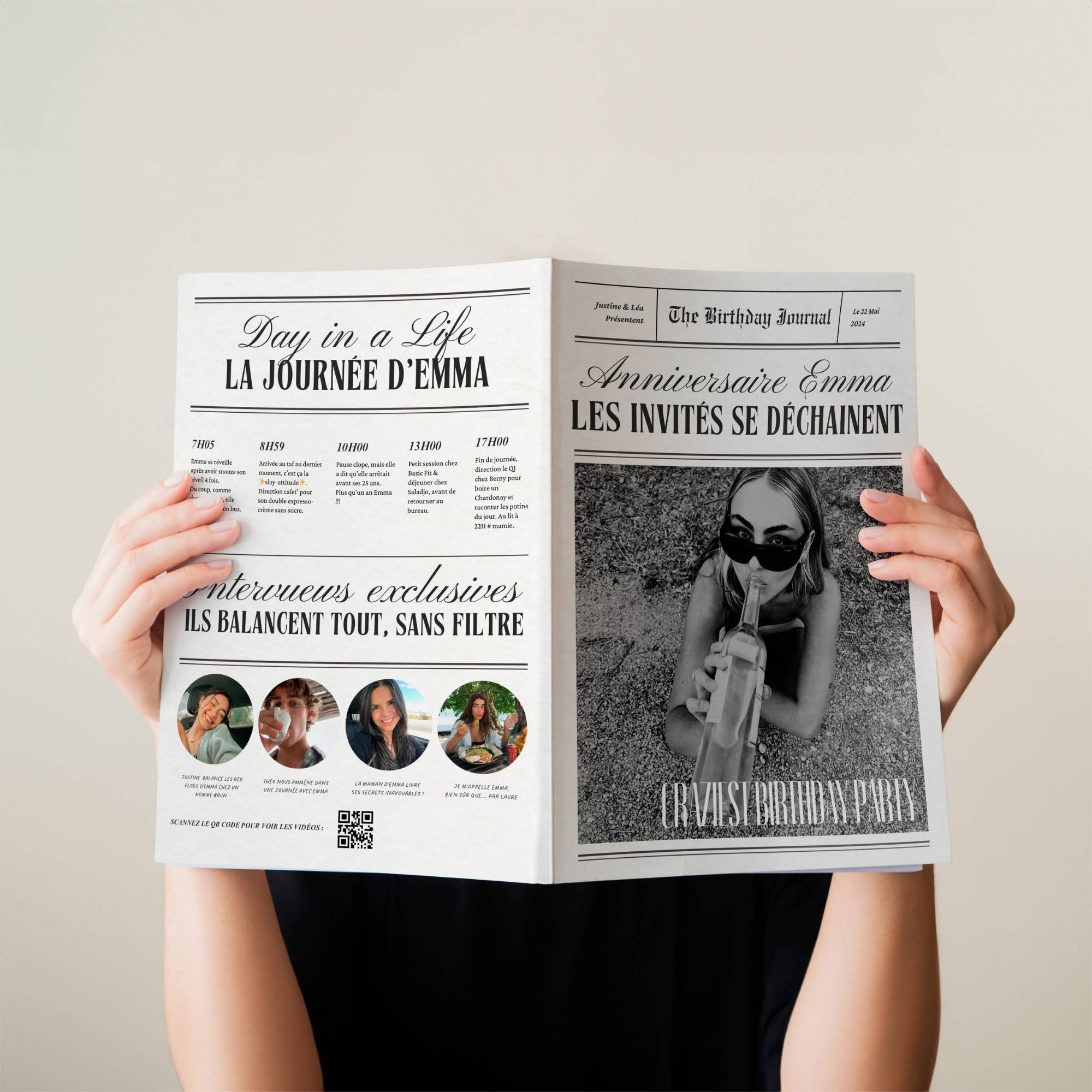 Journal D anniversaire 4 Pages Cadeau D anniveraire Personnalis journal-d-anniversaire-4-pages-cadeau-d-anniveraire-personnalis