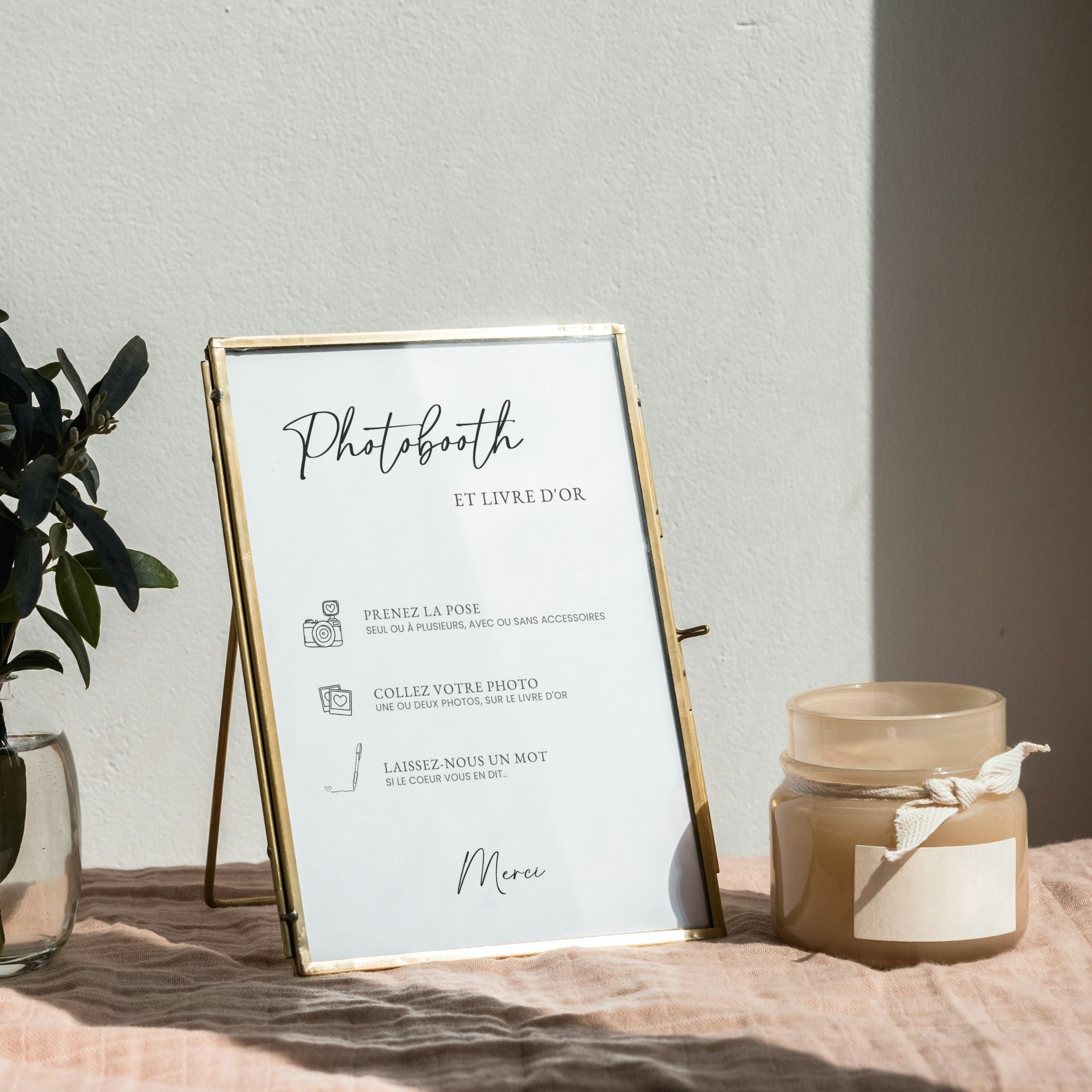 Affiche Mariage - PhotoBooth & Livre d'Or