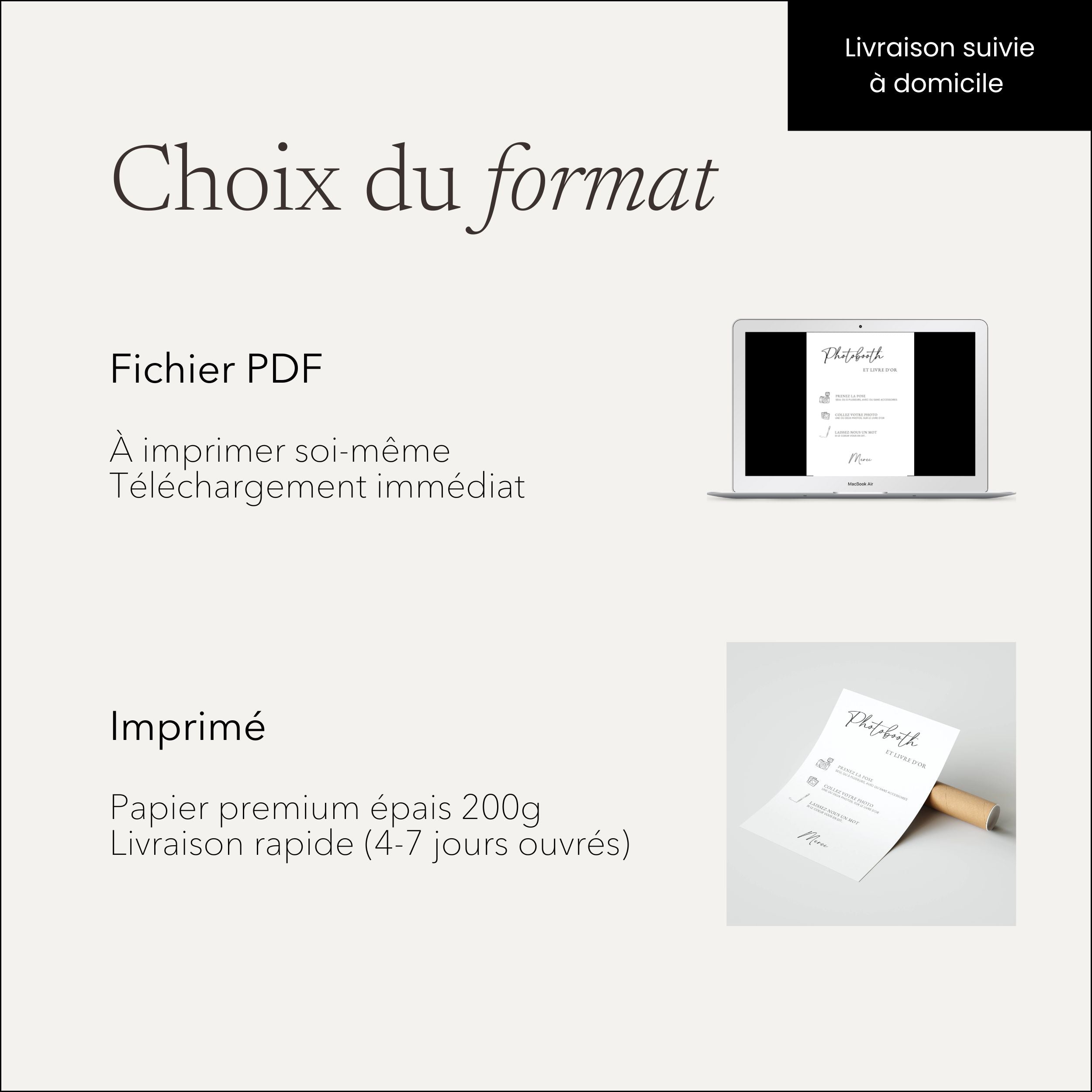 Affiche Mariage - PhotoBooth & Livre d'Or