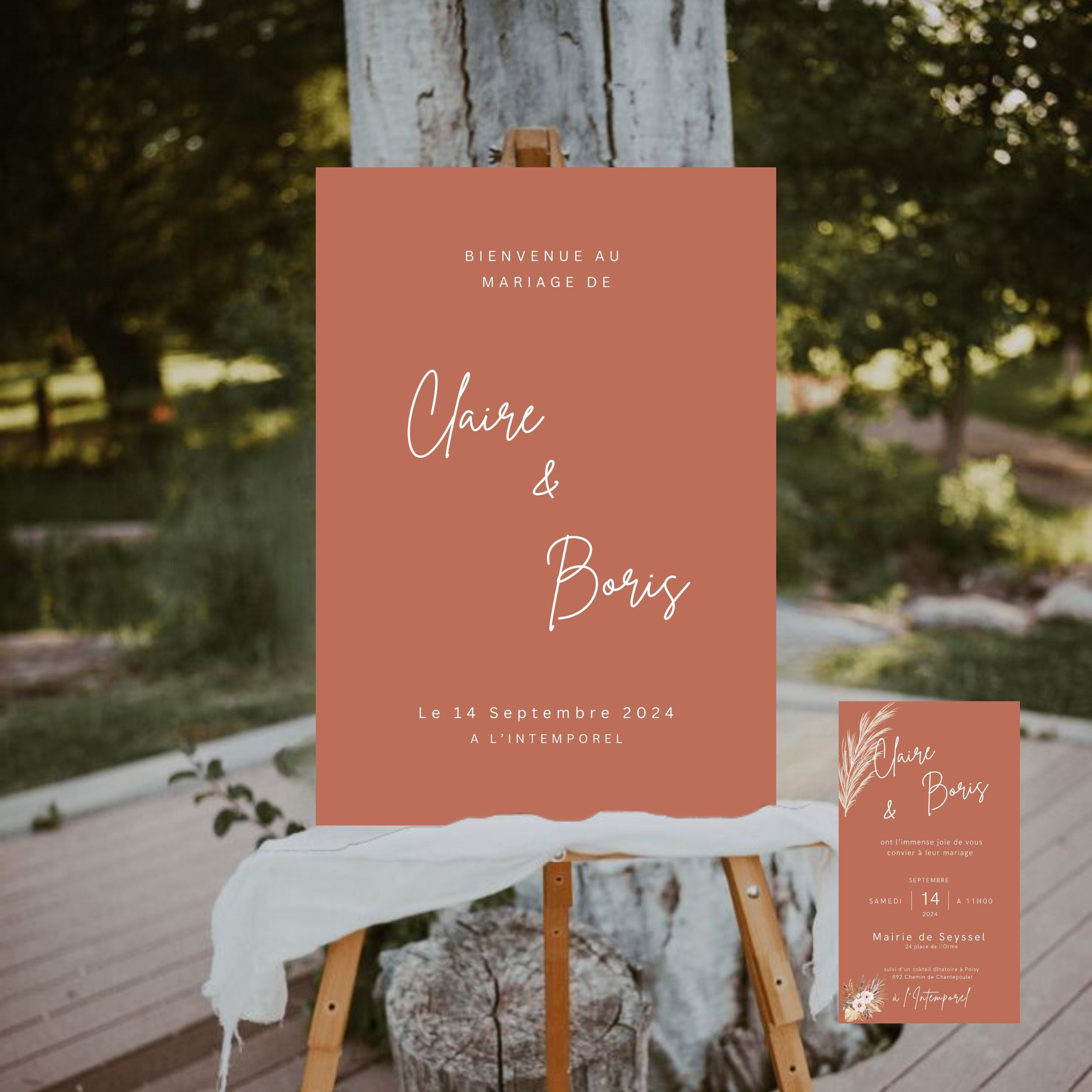 Panneau bienvenue mariage personnalisé | 100% sur mesure