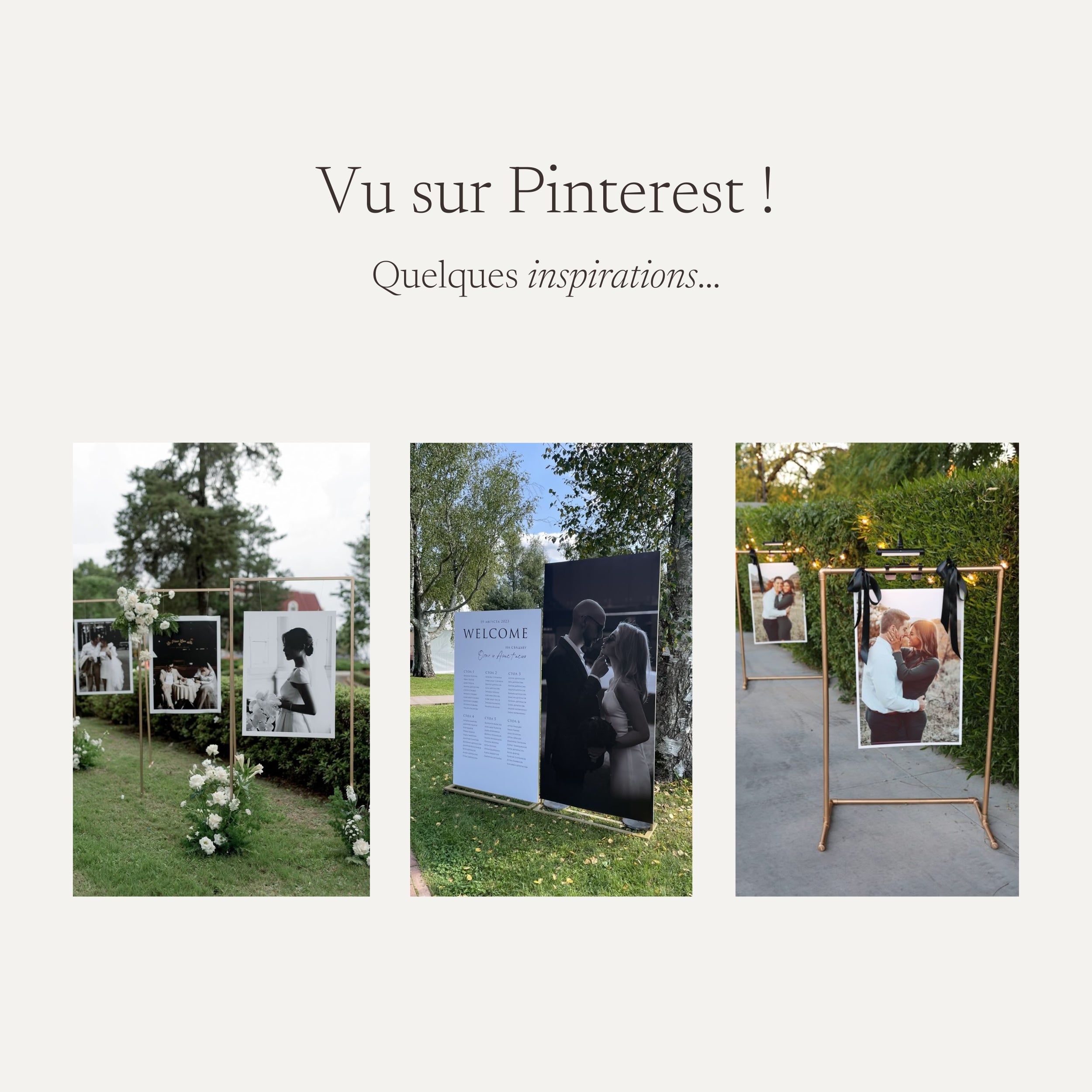 Panneau photo mariage XXL|Couleur ou Noir & Blanc Rétro