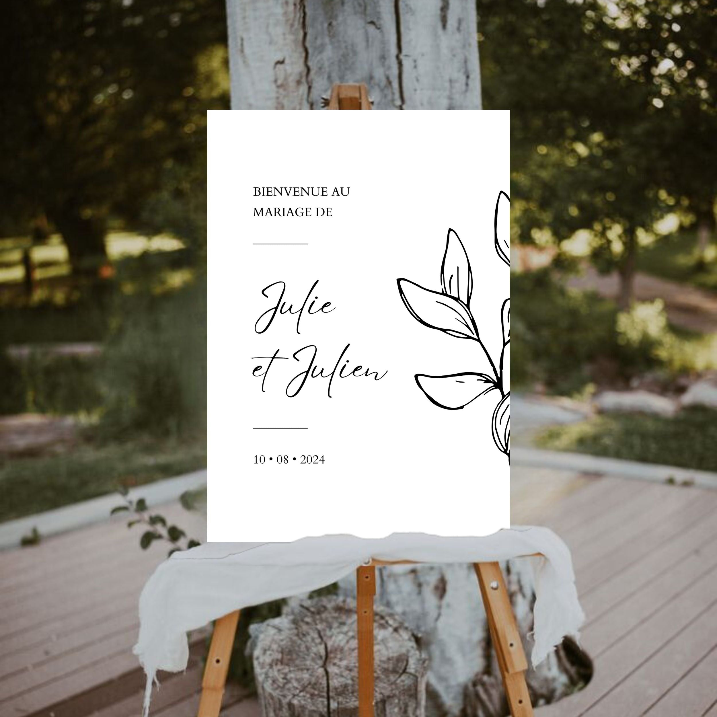 Panneau bienvenue mariage personnalisé | 100% sur mesure