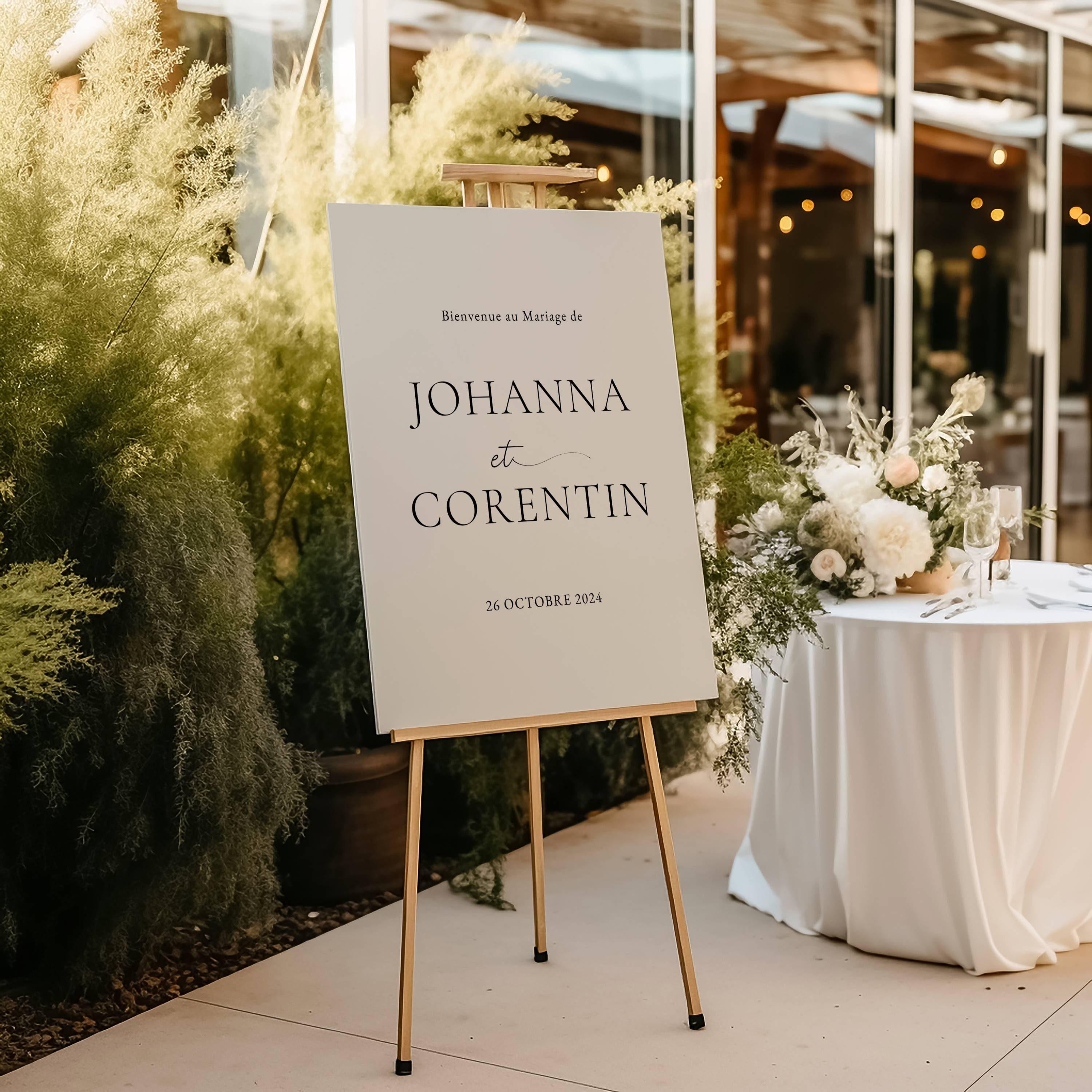 Panneau de bienvenue mariage|Beige|Neutral Dream