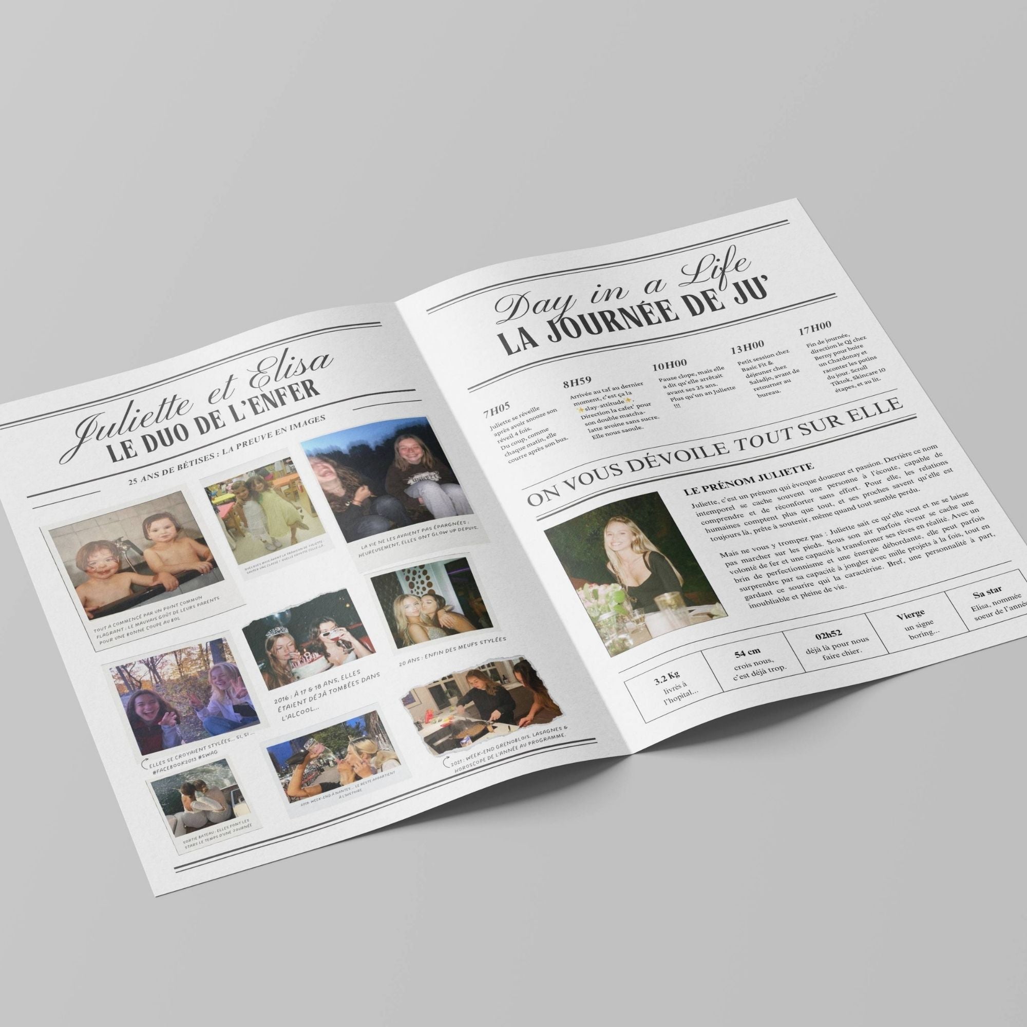 Journal Version Frères & Soeurs | 4 pages | Modèle Canva à personnaliser