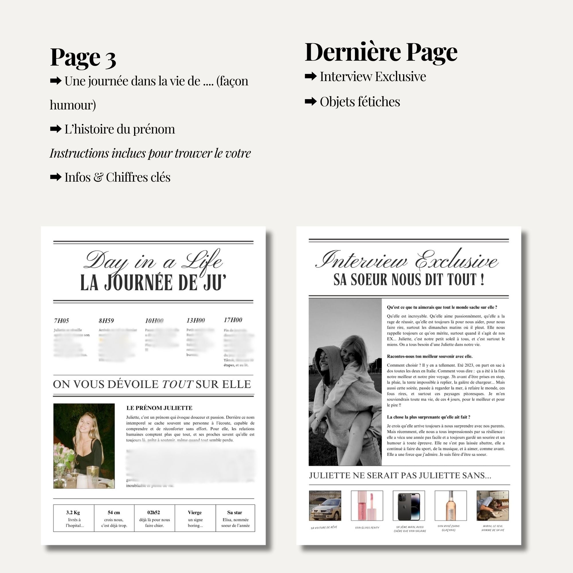 Journal Version Frères & Soeurs | 4 pages | Modèle Canva à personnaliser