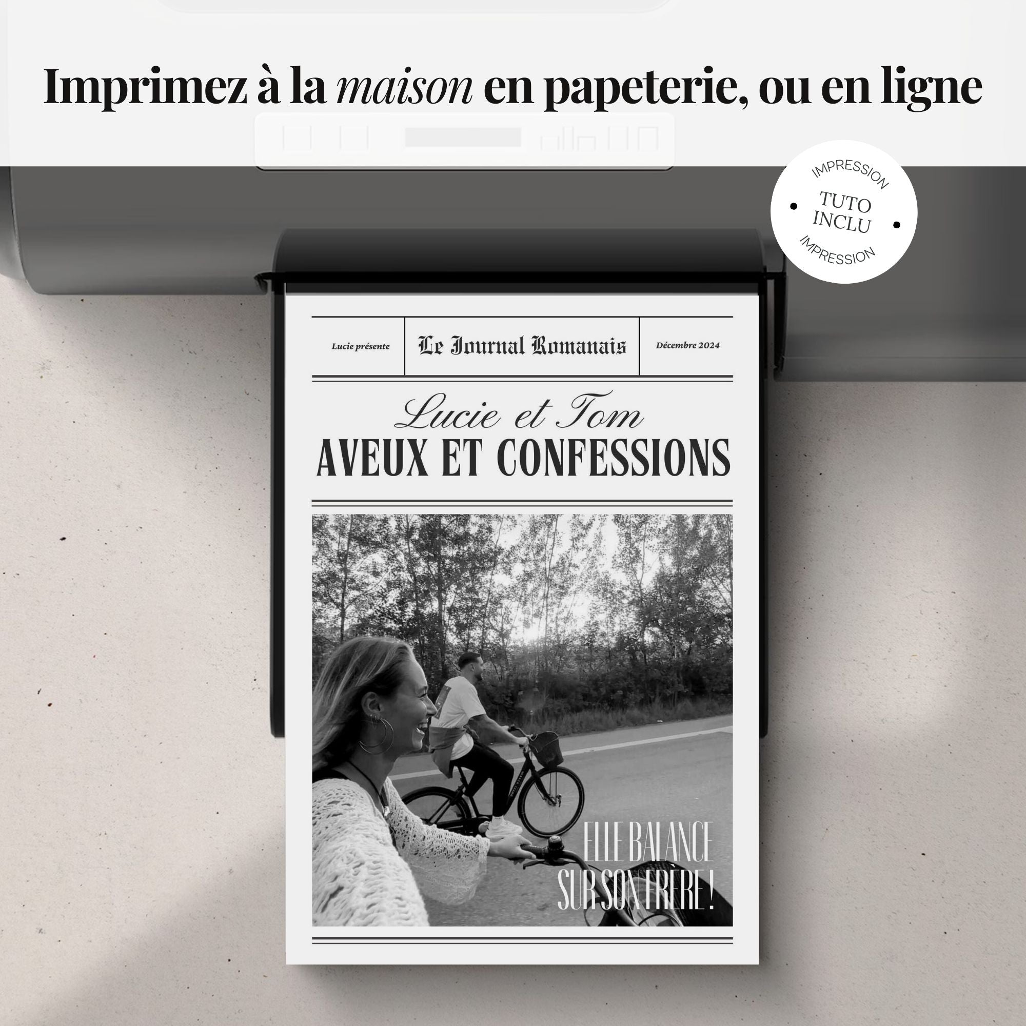 Journal Version Frères & Soeurs | 4 pages | Modèle Canva à personnaliser