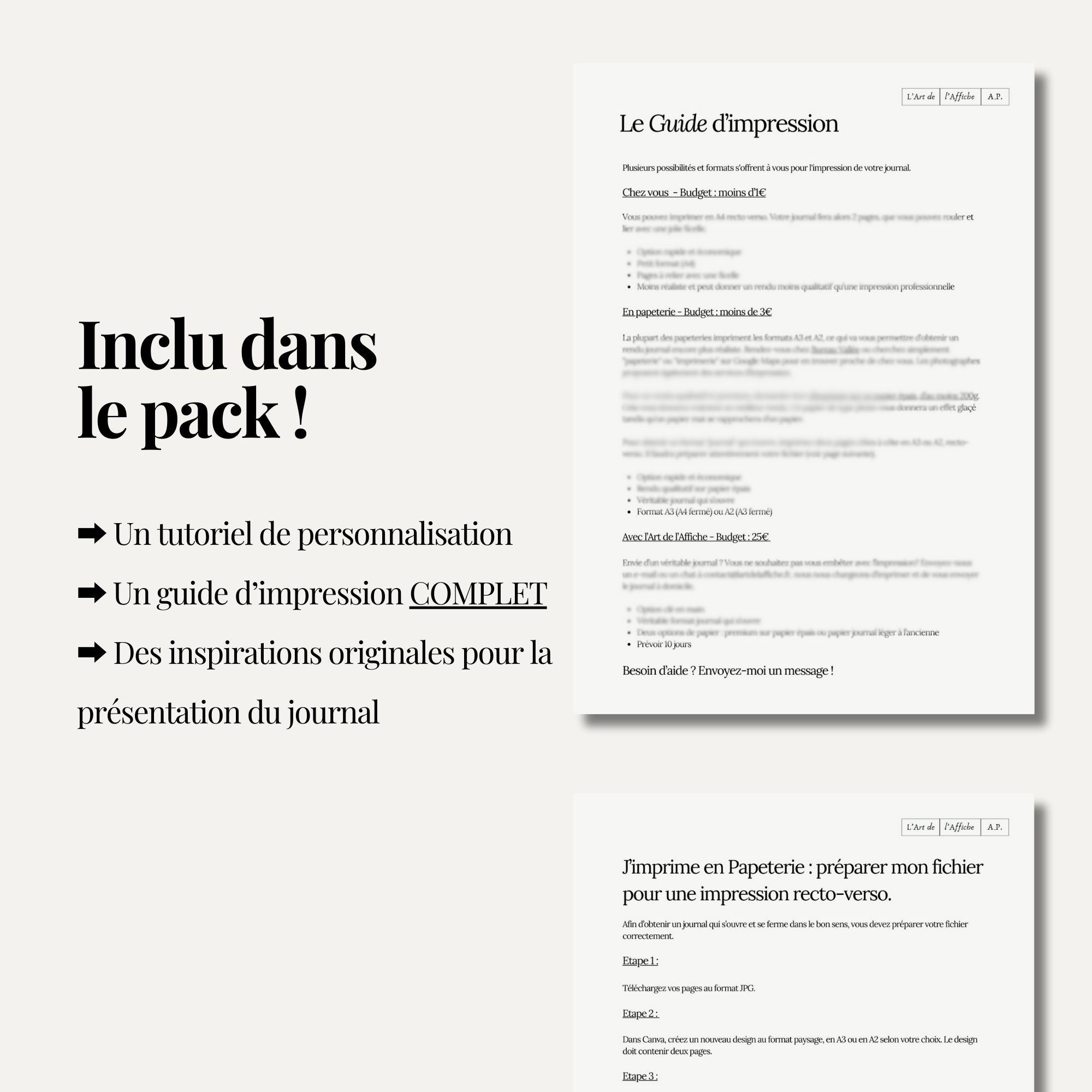 Journal Version Frères & Soeurs | 4 pages | Modèle Canva à personnaliser