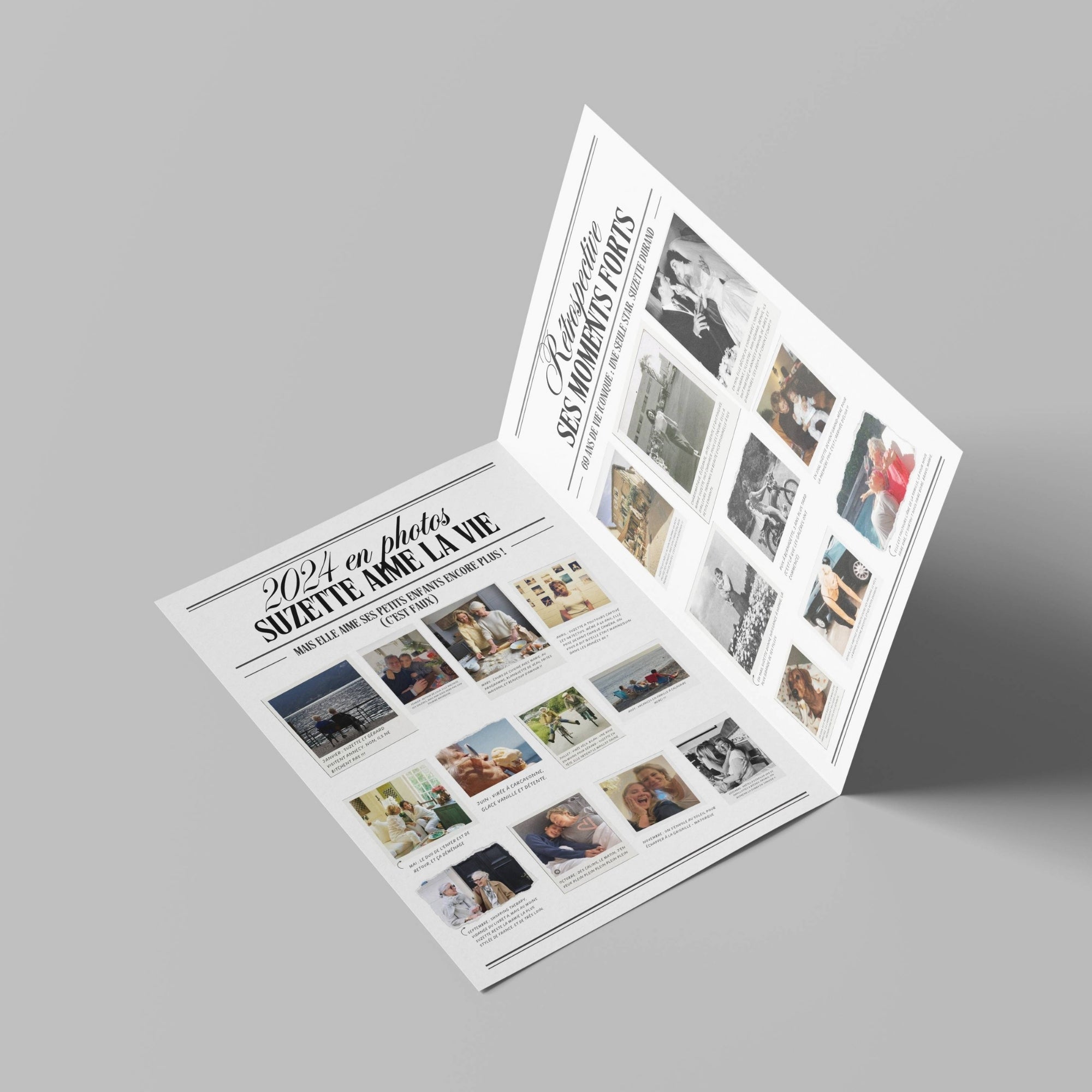 La Gazette des Mamies | 4 pages | Modèle Canva à personnaliser