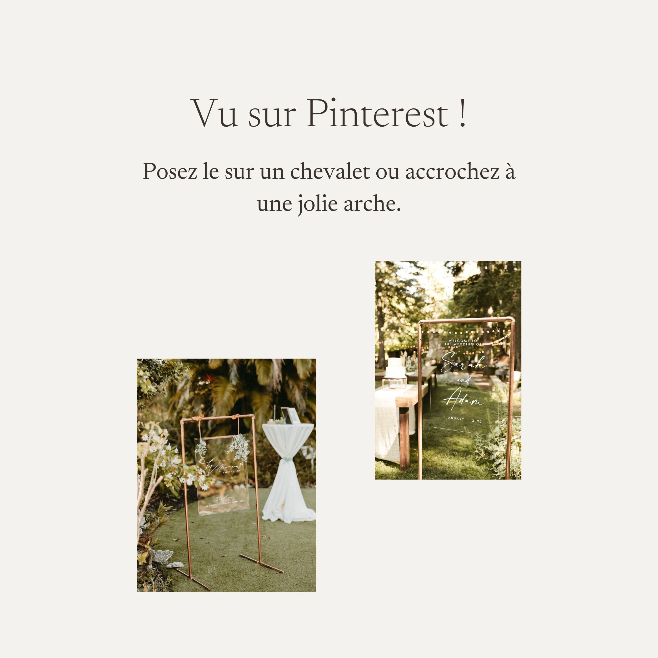 Panneau bienvenue mariage plexiglass | Collection Louise