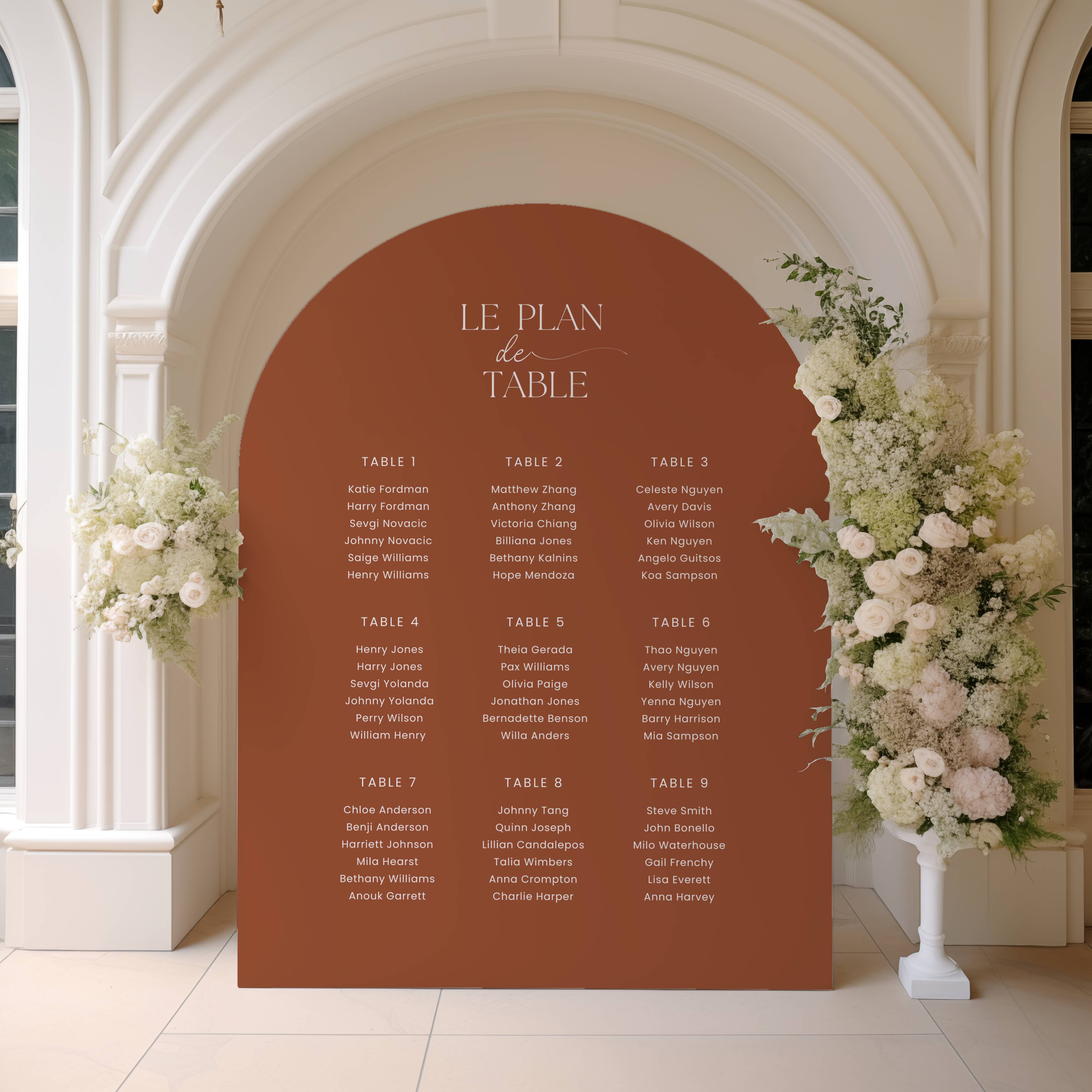 Duo panneau mariage | Panneau bienvenue + panneau plan de table terracotta | Collection Louise