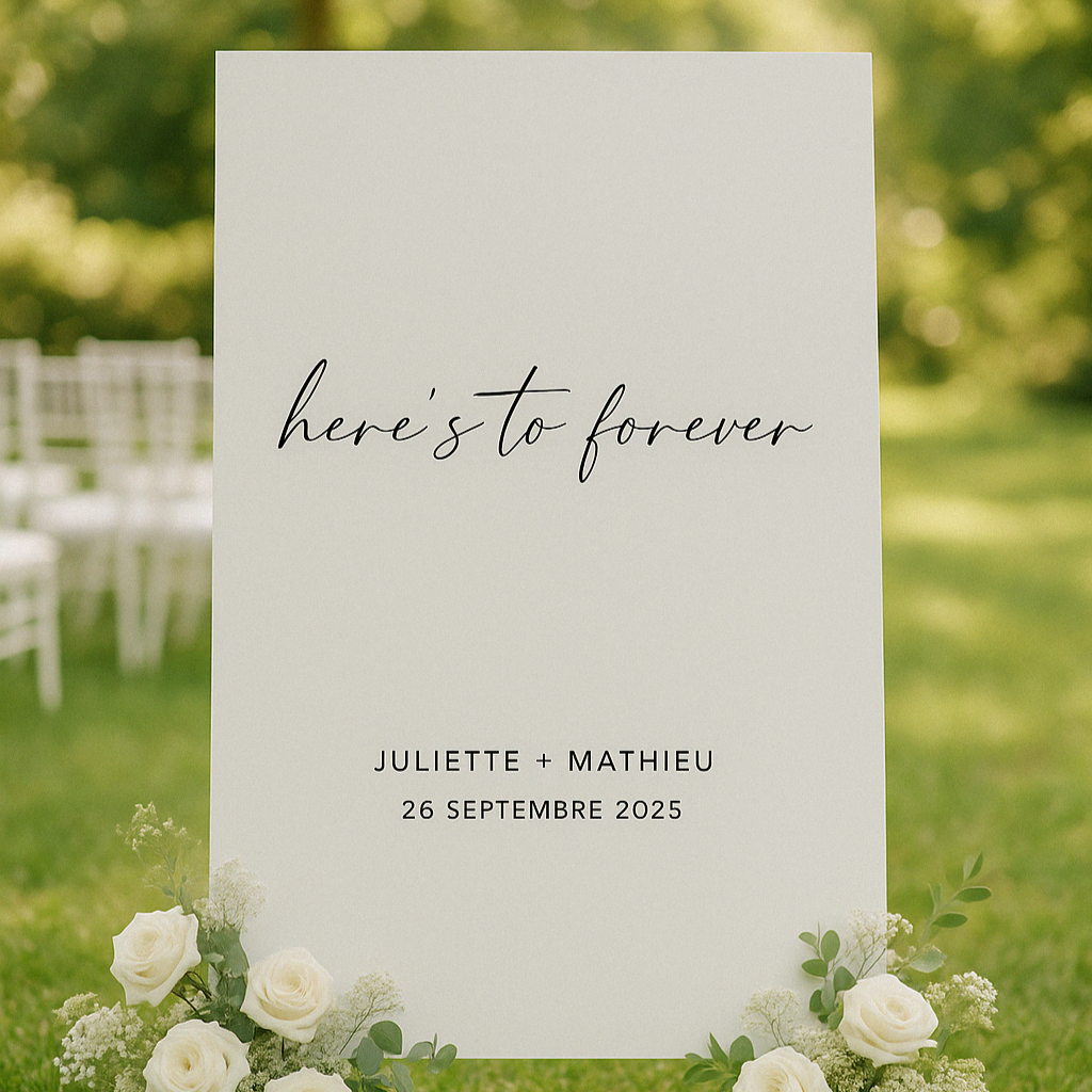Duo panneau mariage | Panneau de bienvenue + panneau photo