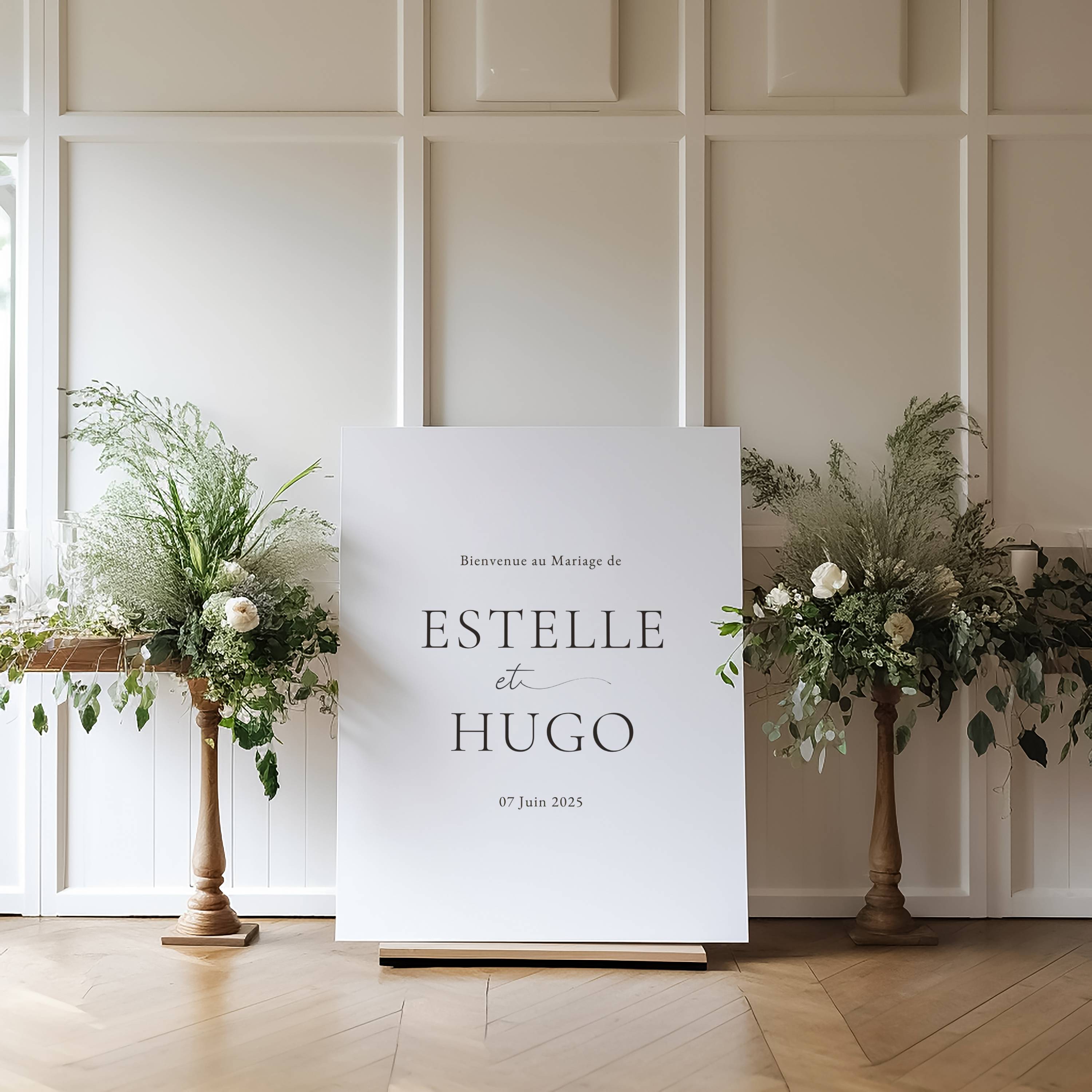 Panneau de bienvenue mariage|Blanc|Neutral Dream