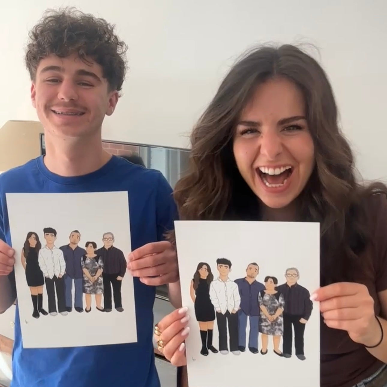Cadeau Maman personnalisé : illustration à partir d'une photo de vous - Lou x L'Art de l'Affiche