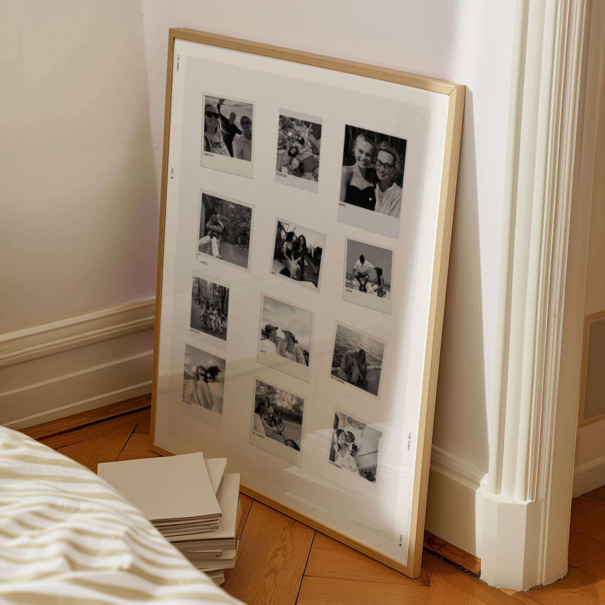 Le cadre photo 12 polaroïds | Modèle Canva à personnaliser