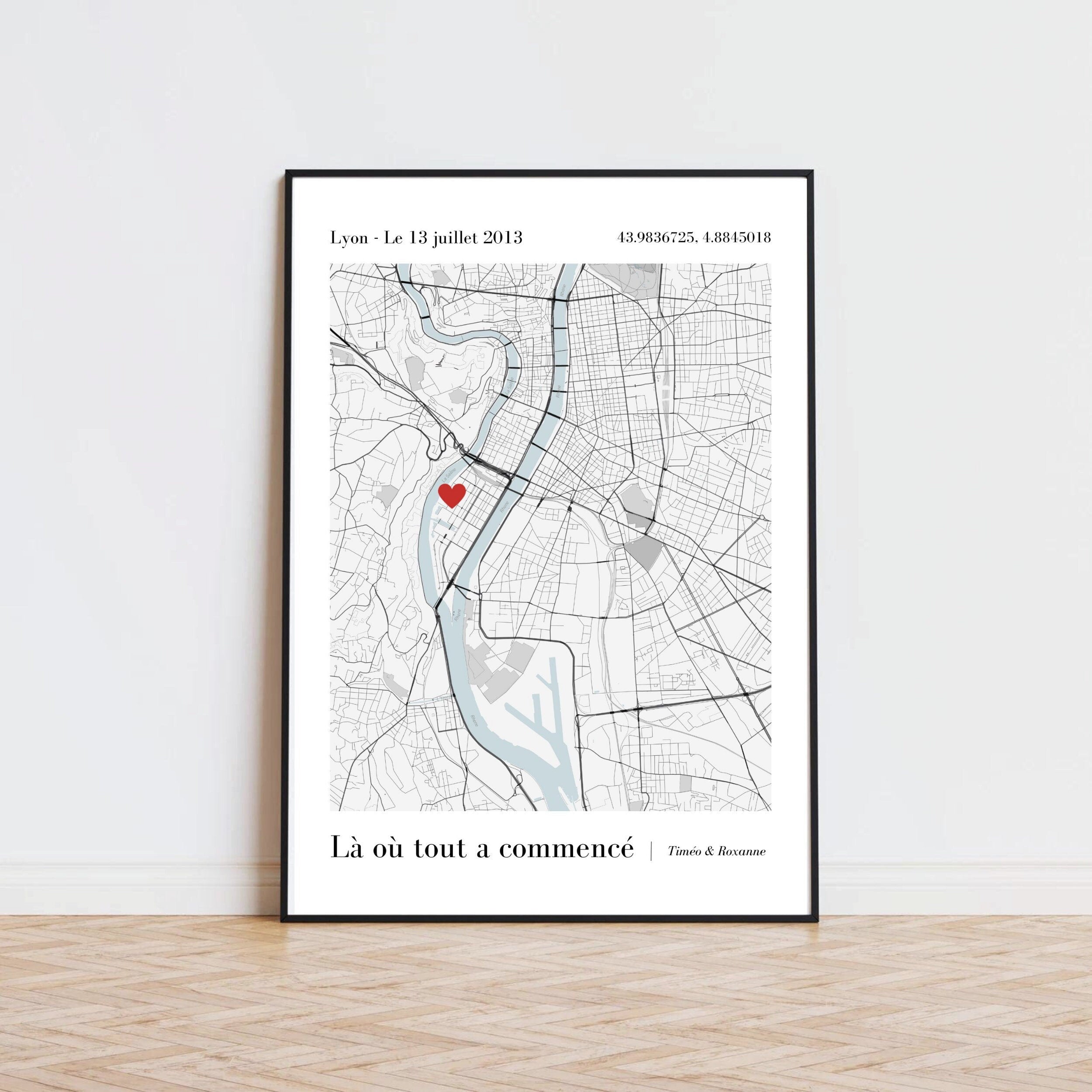 affiche lieu de rencontre avec cadre noir