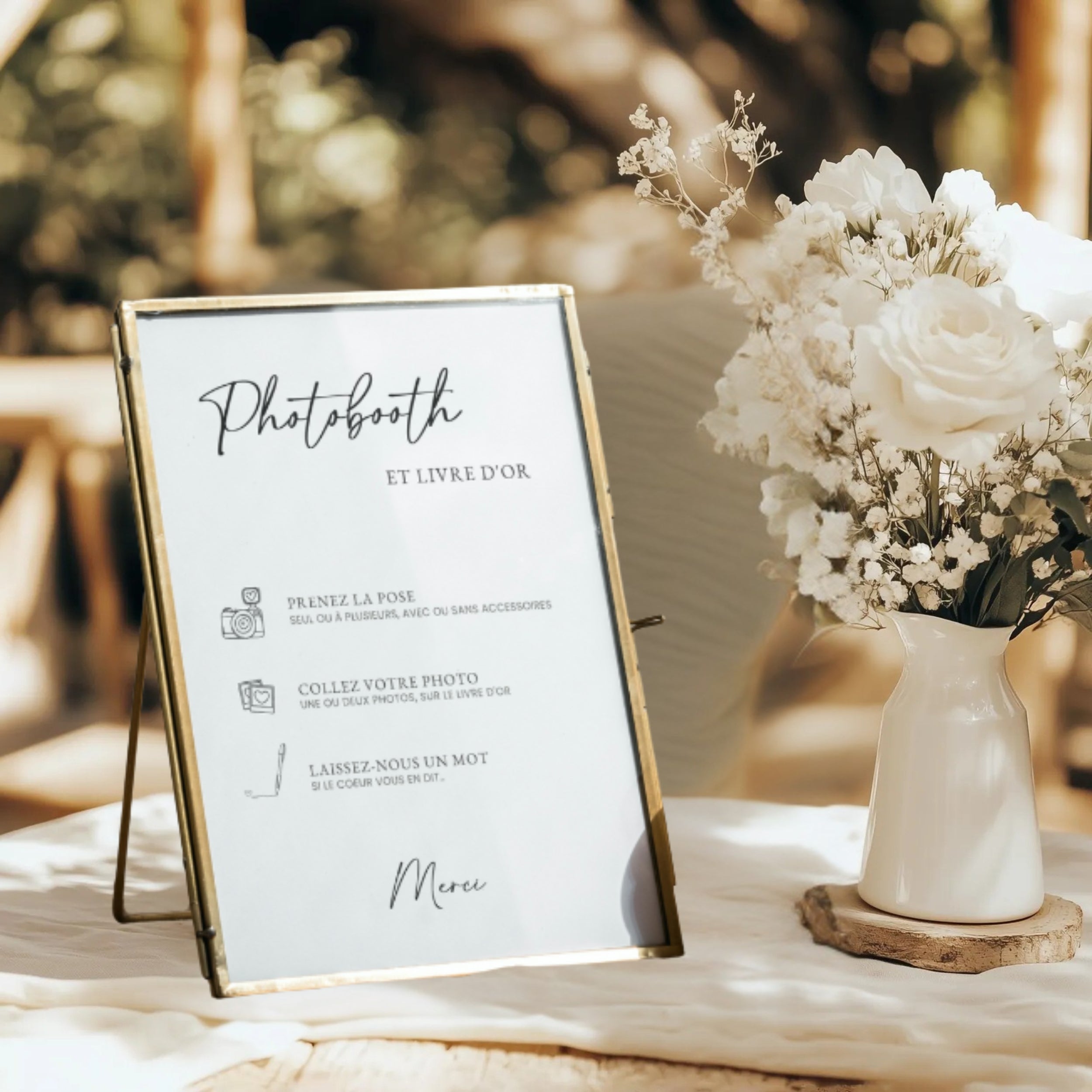 Affiche Mariage - PhotoBooth & Livre d'Or