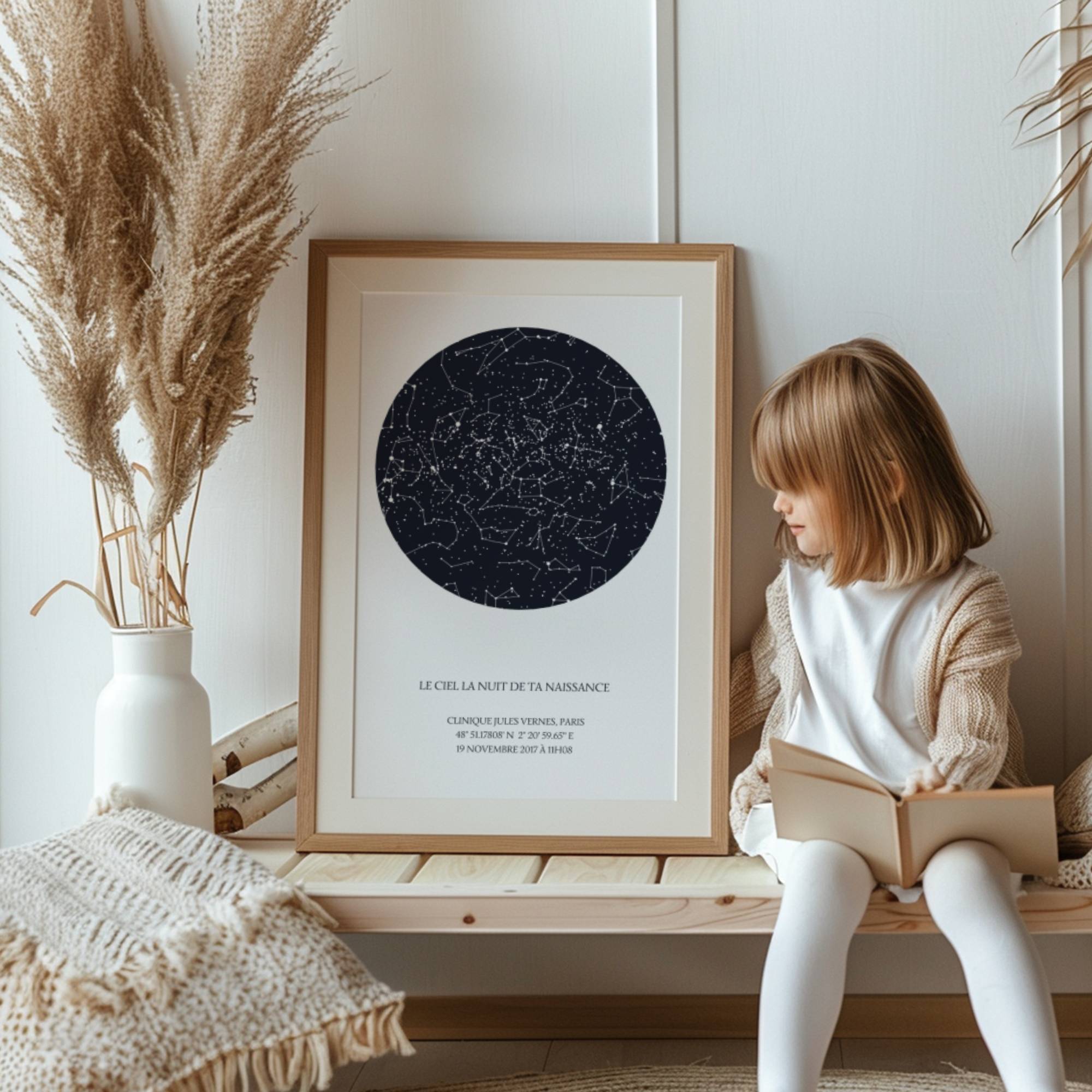 La Carte des étoiles et constellations d'une nuit spéciale pour vous