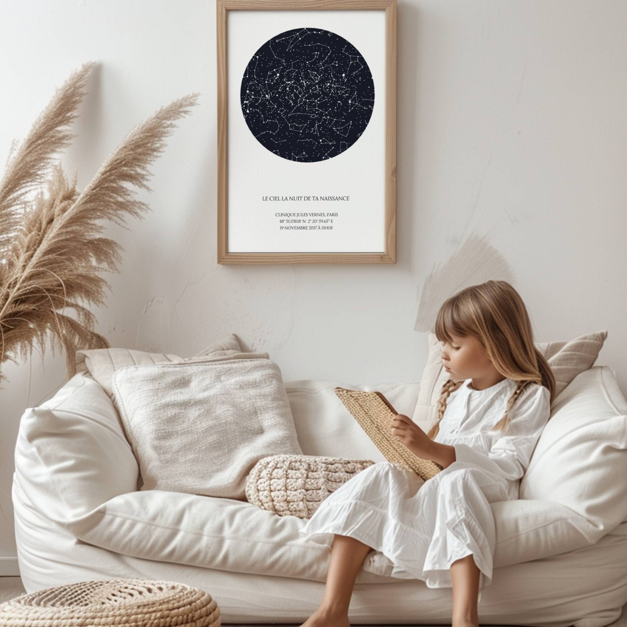 La Carte des étoiles et constellations d'une nuit spéciale pour vous