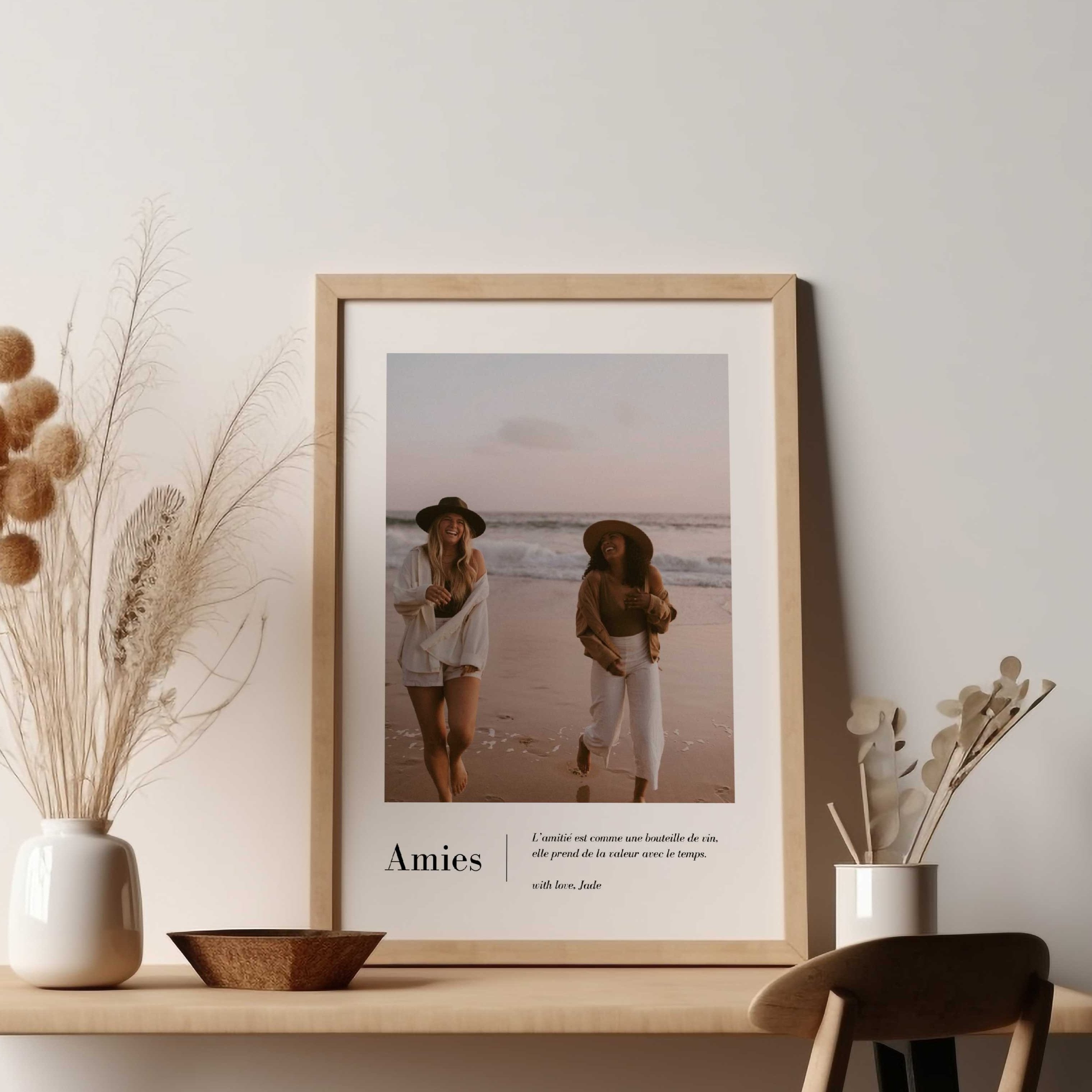 Affiche Meilleure Amie - Le cadre photo à message personnalisé