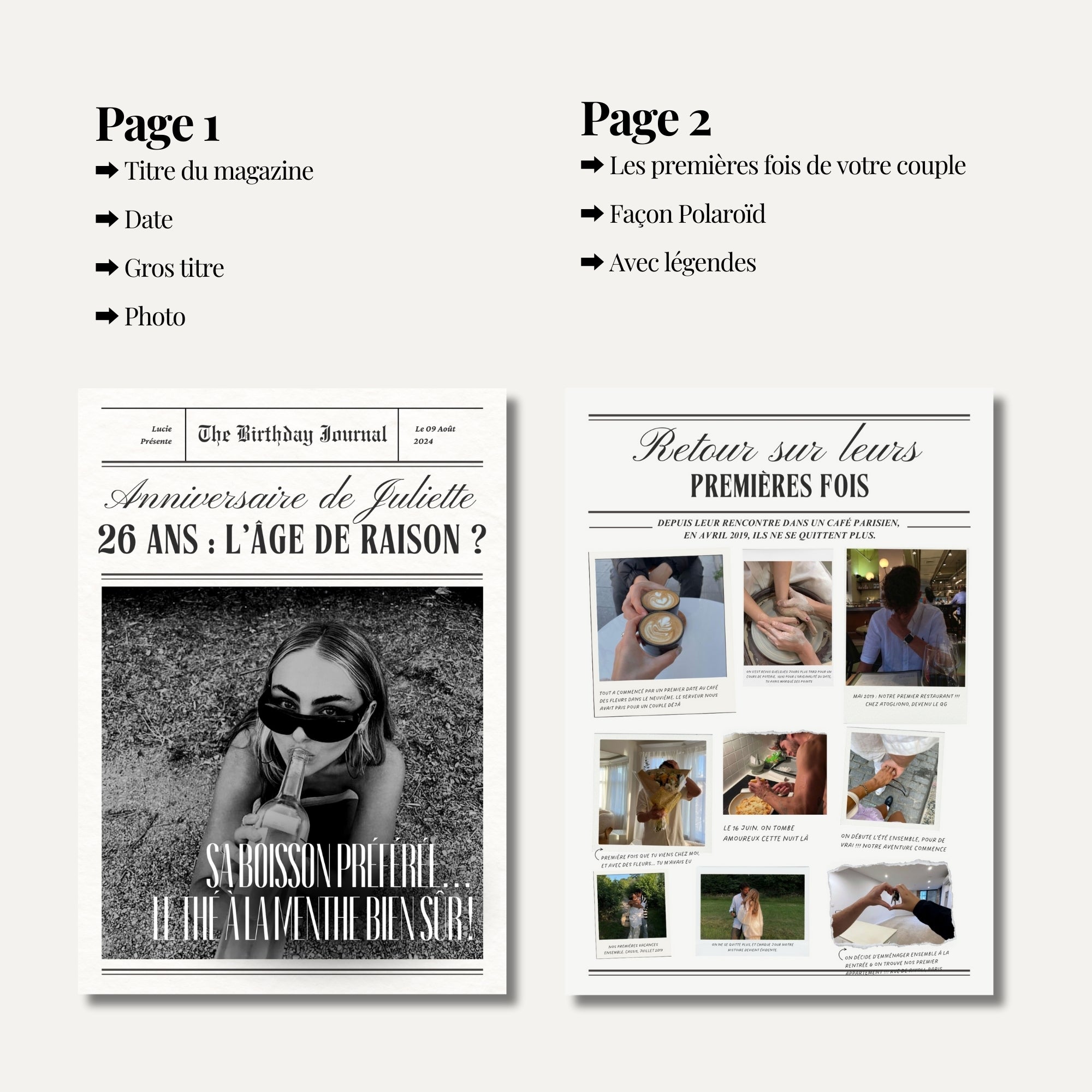 magazine couple personnalisable