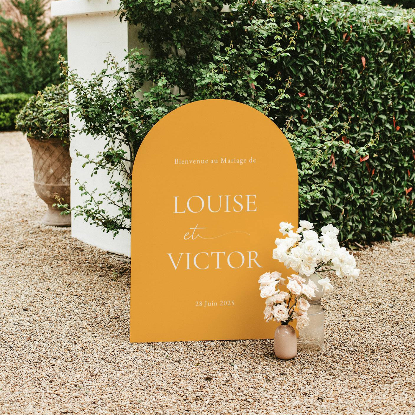 Panneau de Bienvenue Louise avec Couleur Personnalisée