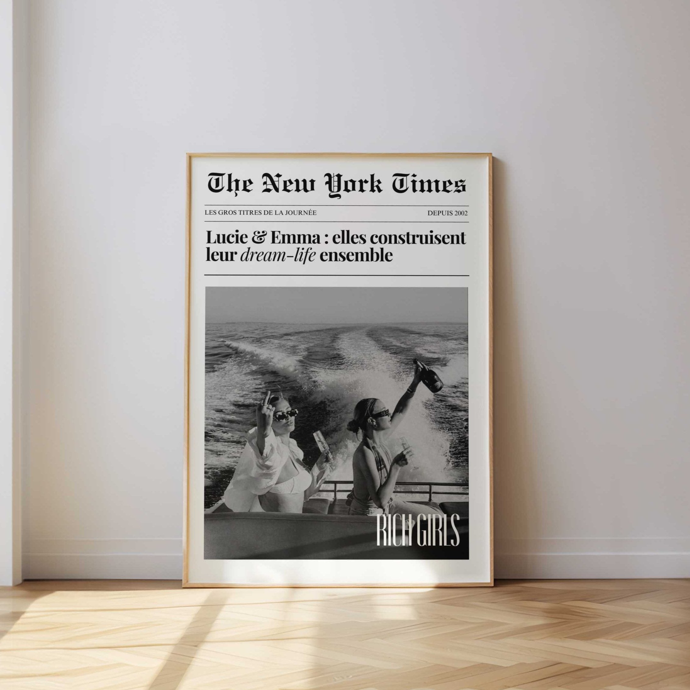 Affiche meilleure amie - Couverture de journal rétro