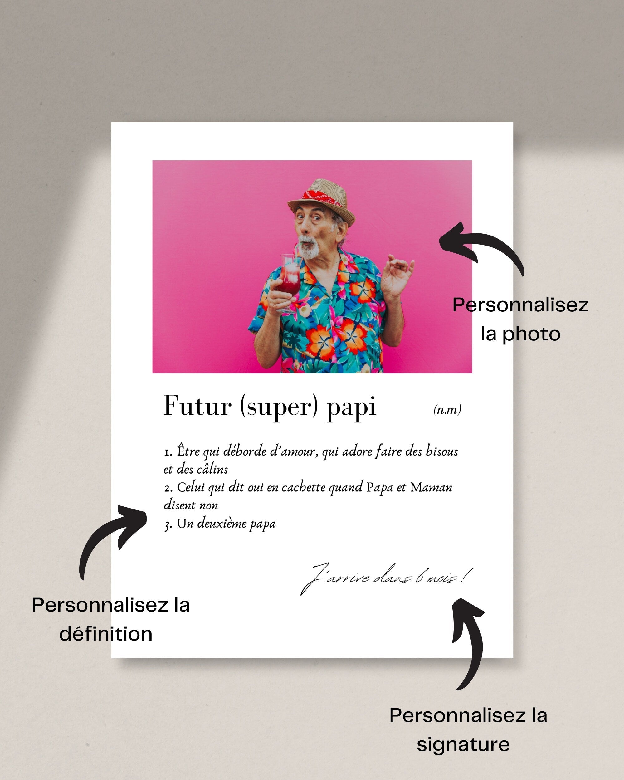 Annonce grossesse - Le cadre photo à définition personnalisée