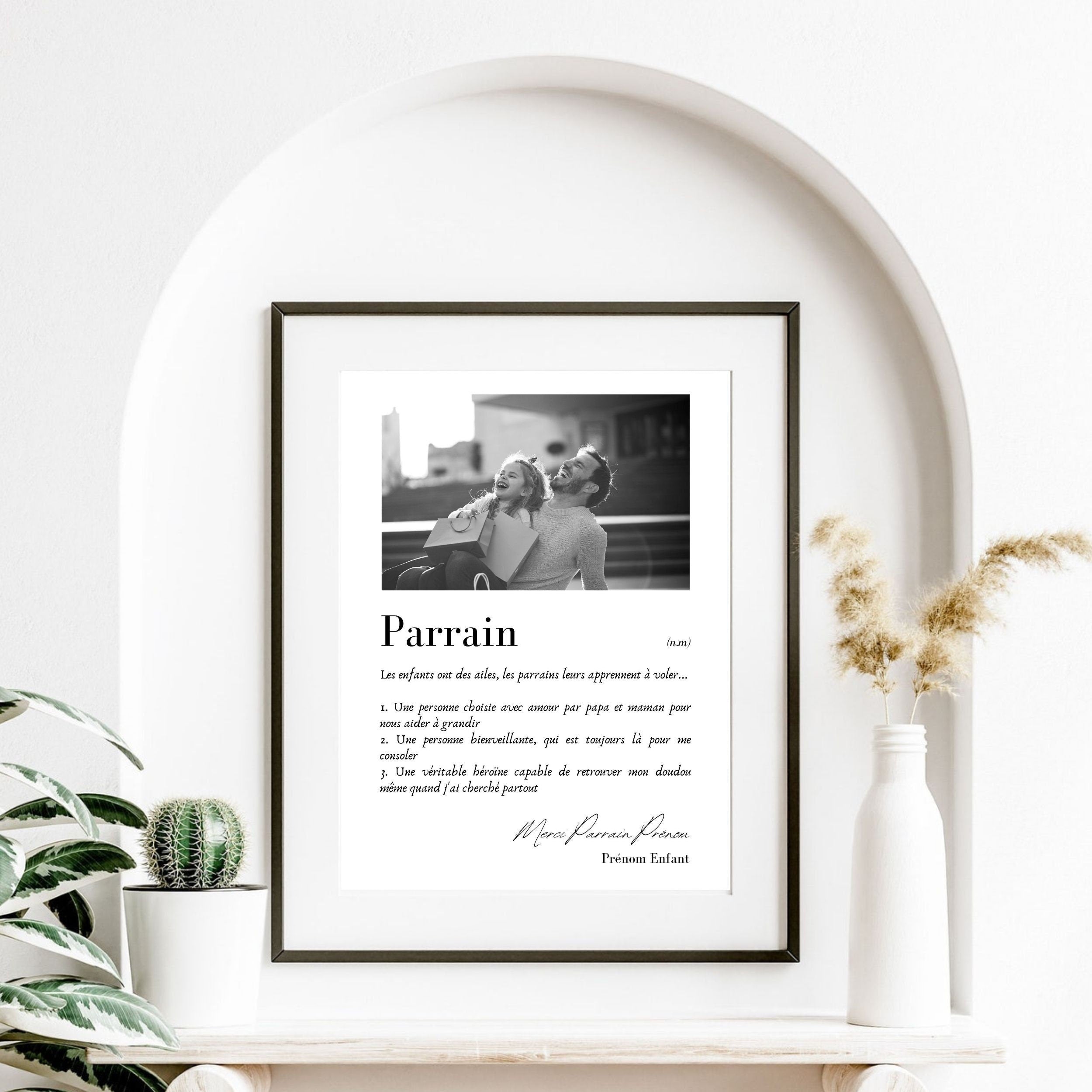 Affiche Parrain - Le Cadre Photo à définition personnalisée