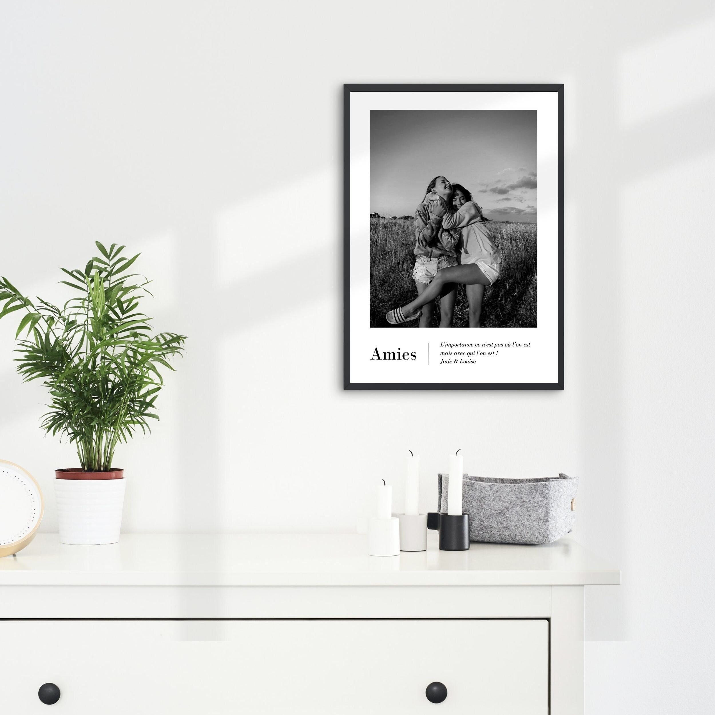 Affiche Meilleure Amie - Le cadre photo à message personnalisé