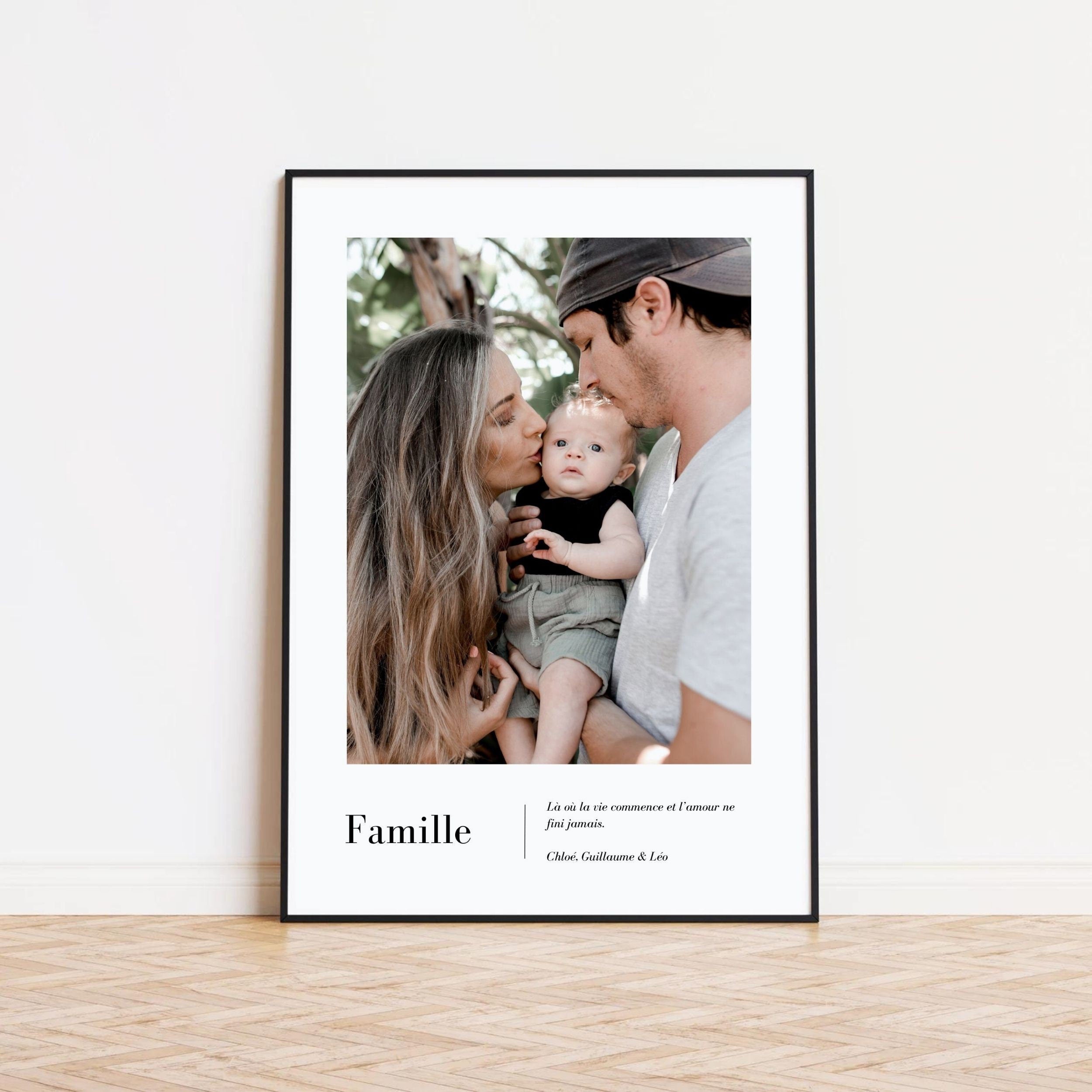 Affiche Personnalisée Famille - Le cadre famille personnalisé, avec photo & message