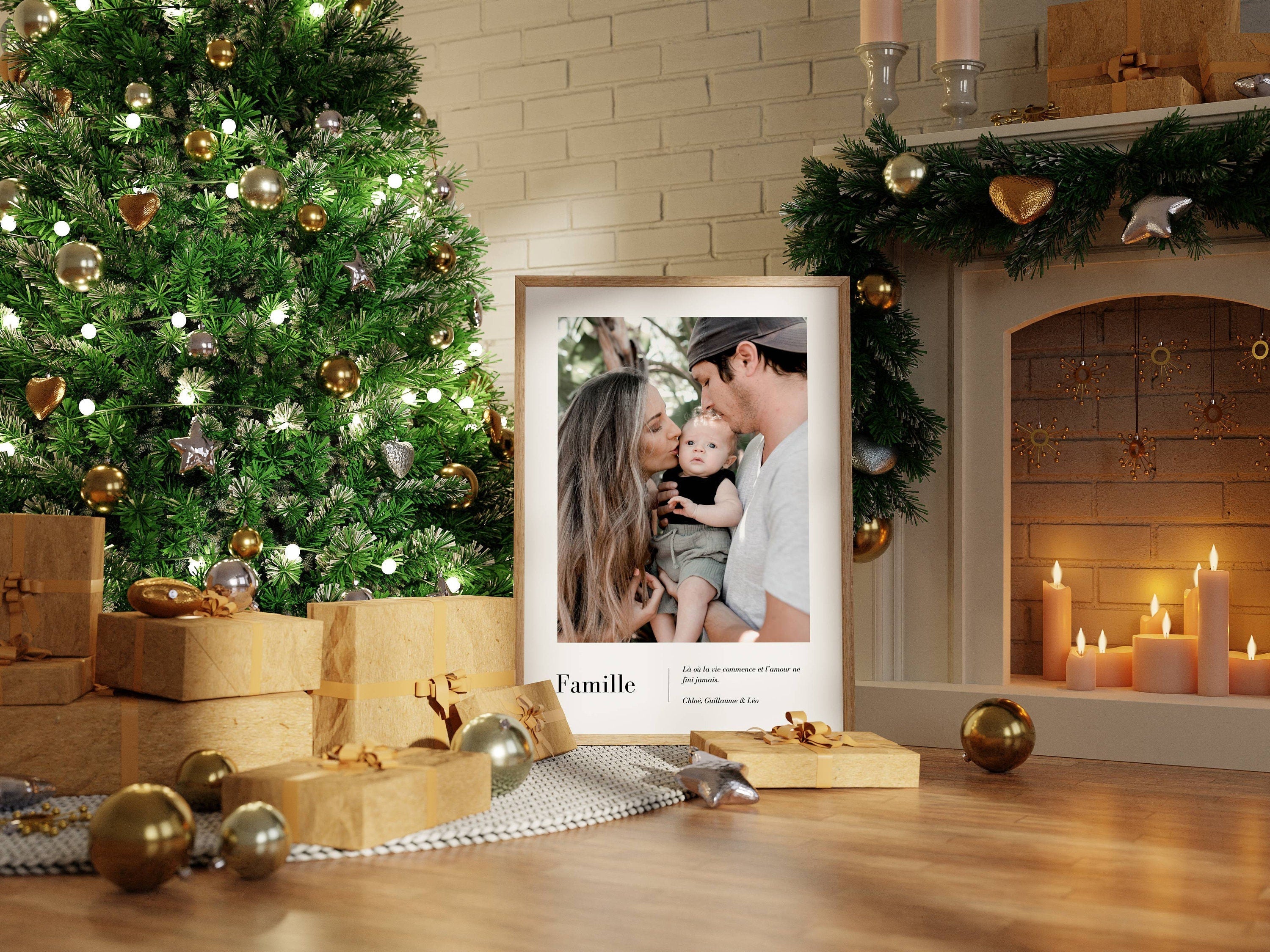Affiche Personnalisée Famille - Le cadre famille personnalisé, avec photo & message