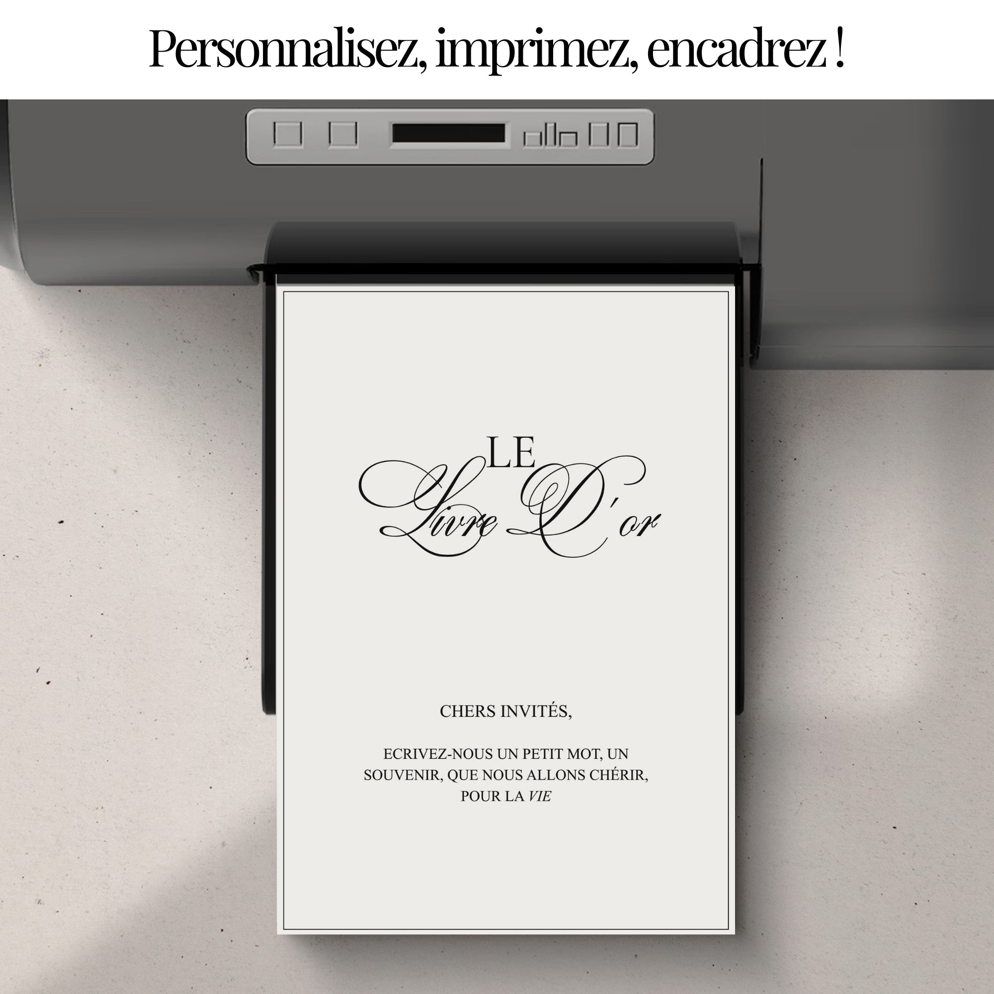 Pack de 6 affiches essentielles: livre d'or, photobooth, urne, menus, bar à bonbons... I Mariage