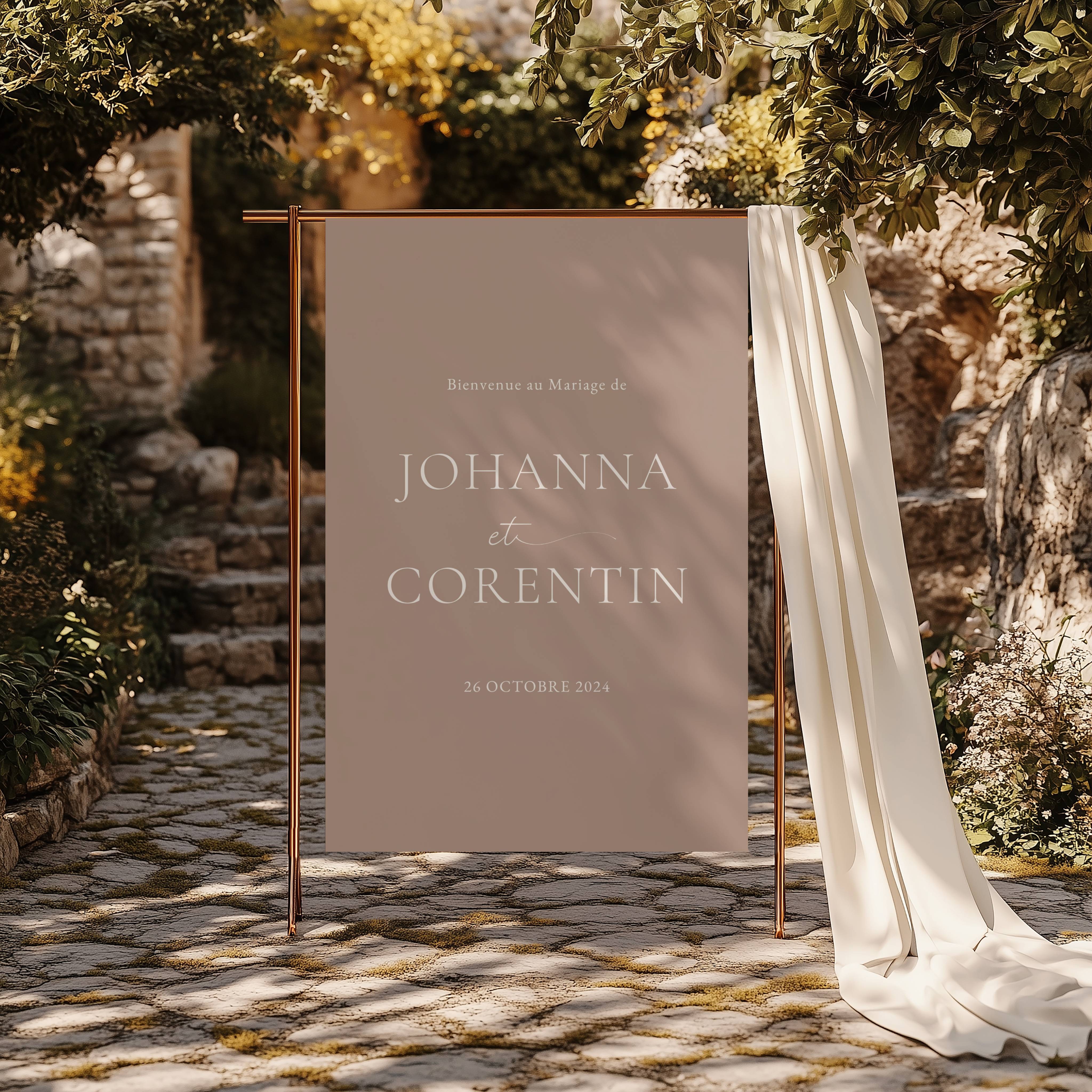 Panneau de bienvenue mariage｜Terracotta clair｜Terracotta Dream 