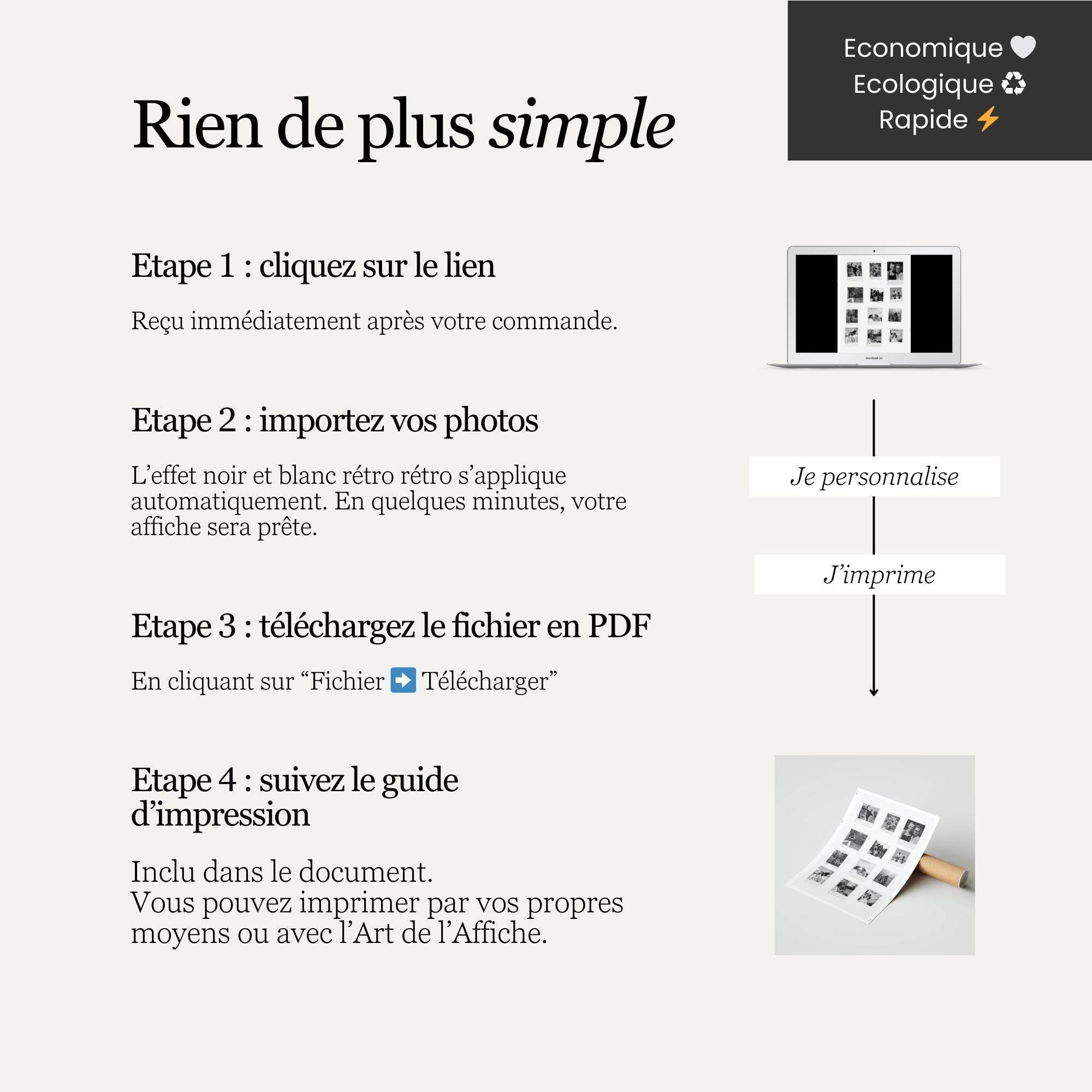 Le cadre photo POLAR12 | Modèle Canva à personnaliser