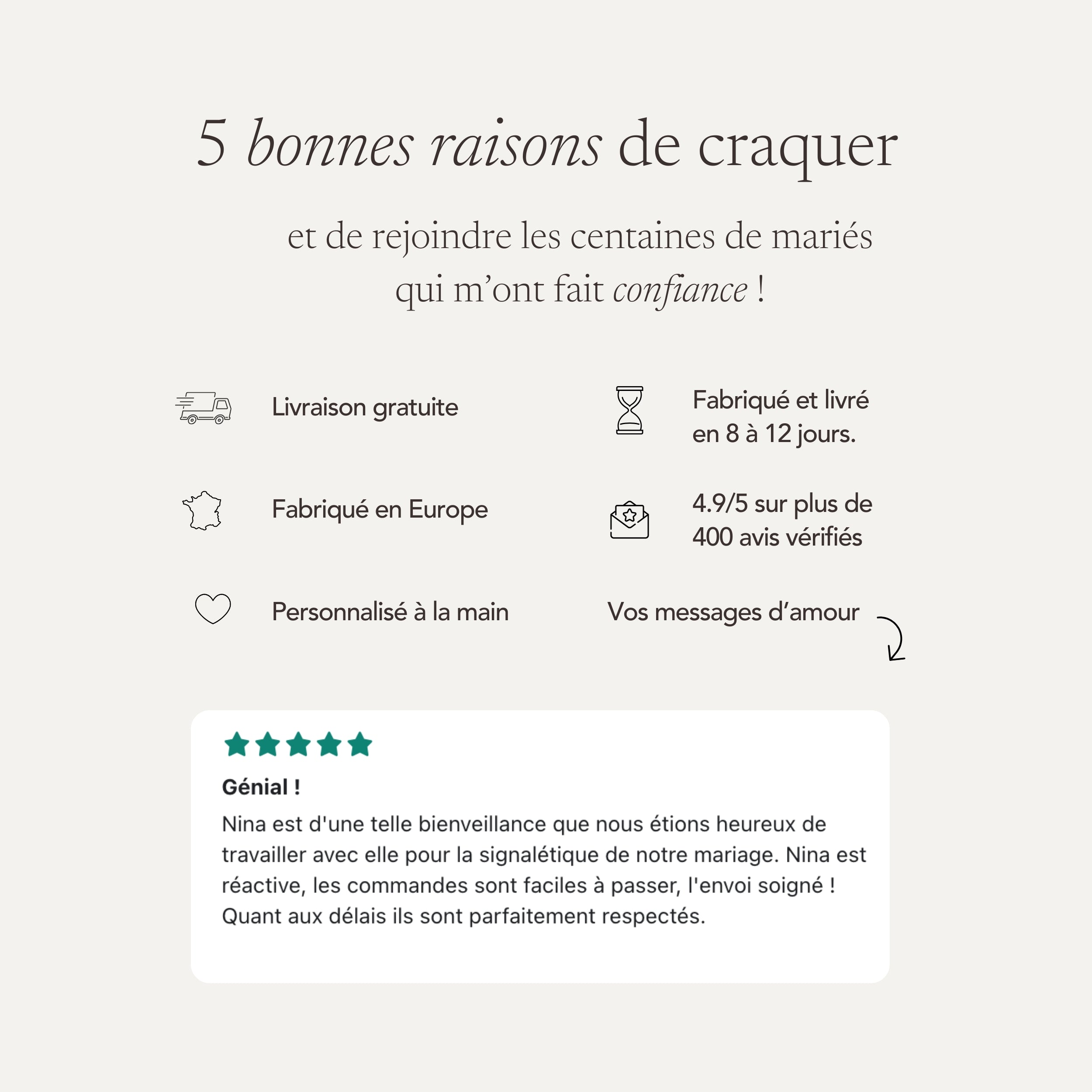 Panneau de bienvenue mariage en tissu｜Vert Sauge