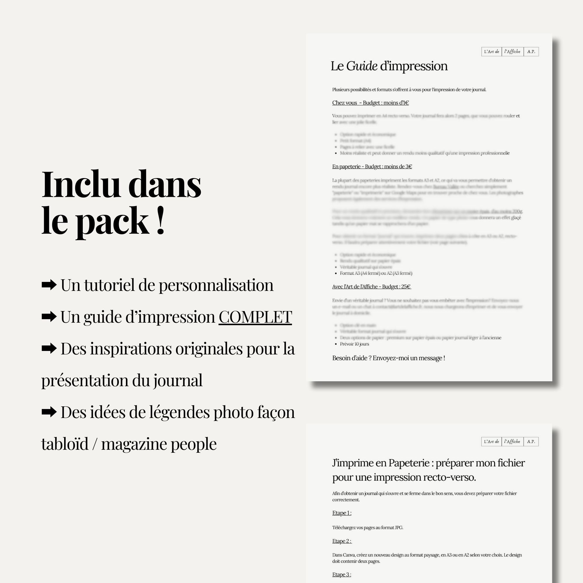 Journal Version Famille | 4 pages | Modèle Canva à personnaliser