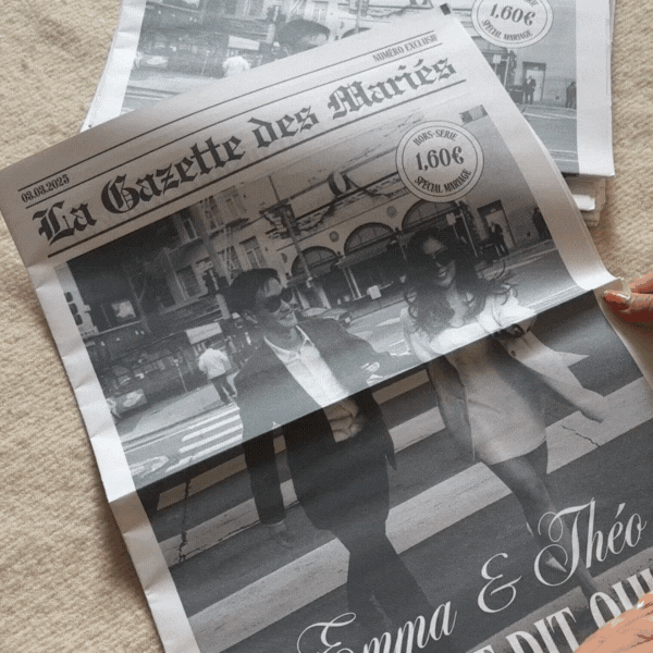 Pack ULTIME Gazette des mariés | Tuto complet + modèle préconçu + guide d'impression sur papier journal