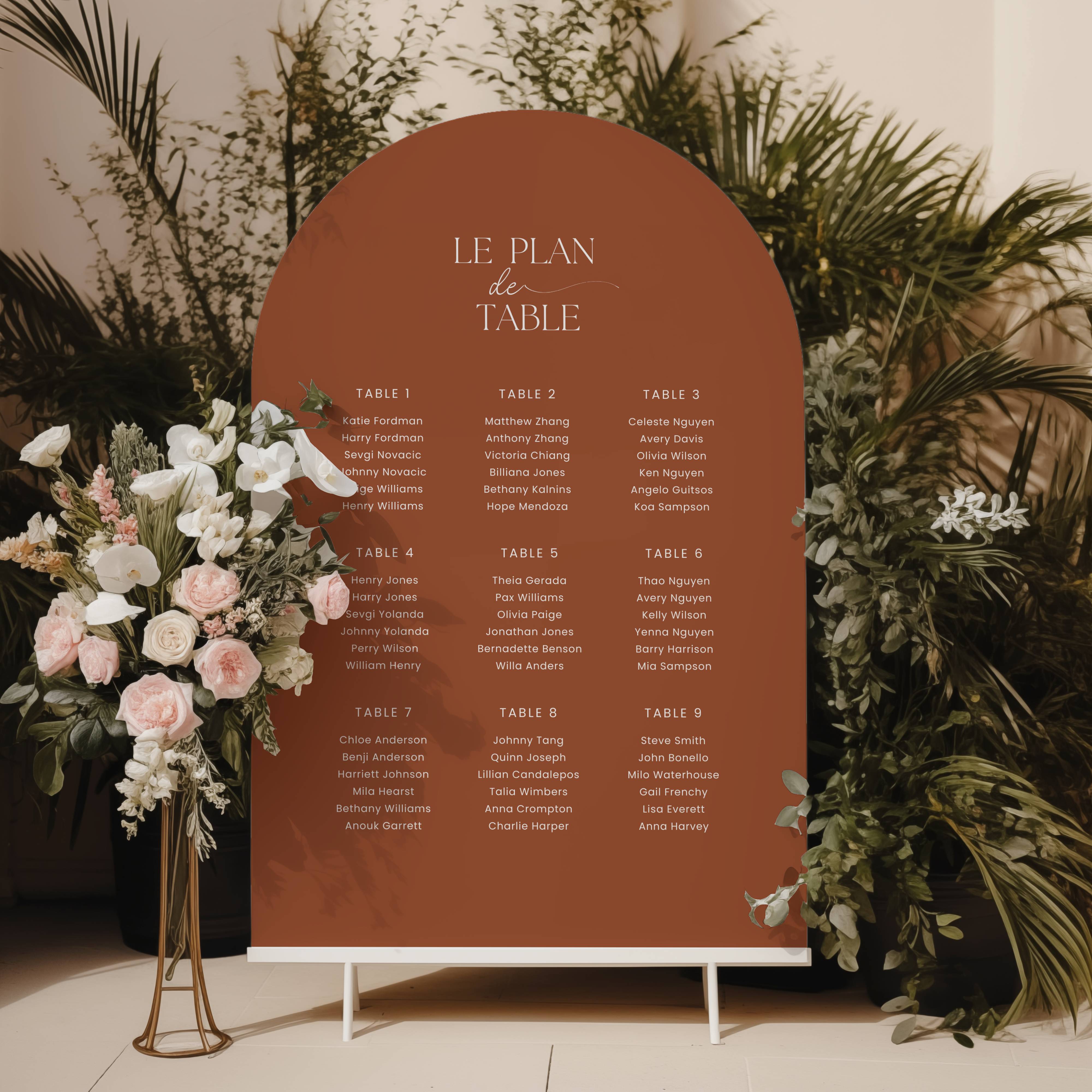 Duo panneau mariage | Panneau bienvenue + panneau plan de table terracotta | Collection Louise