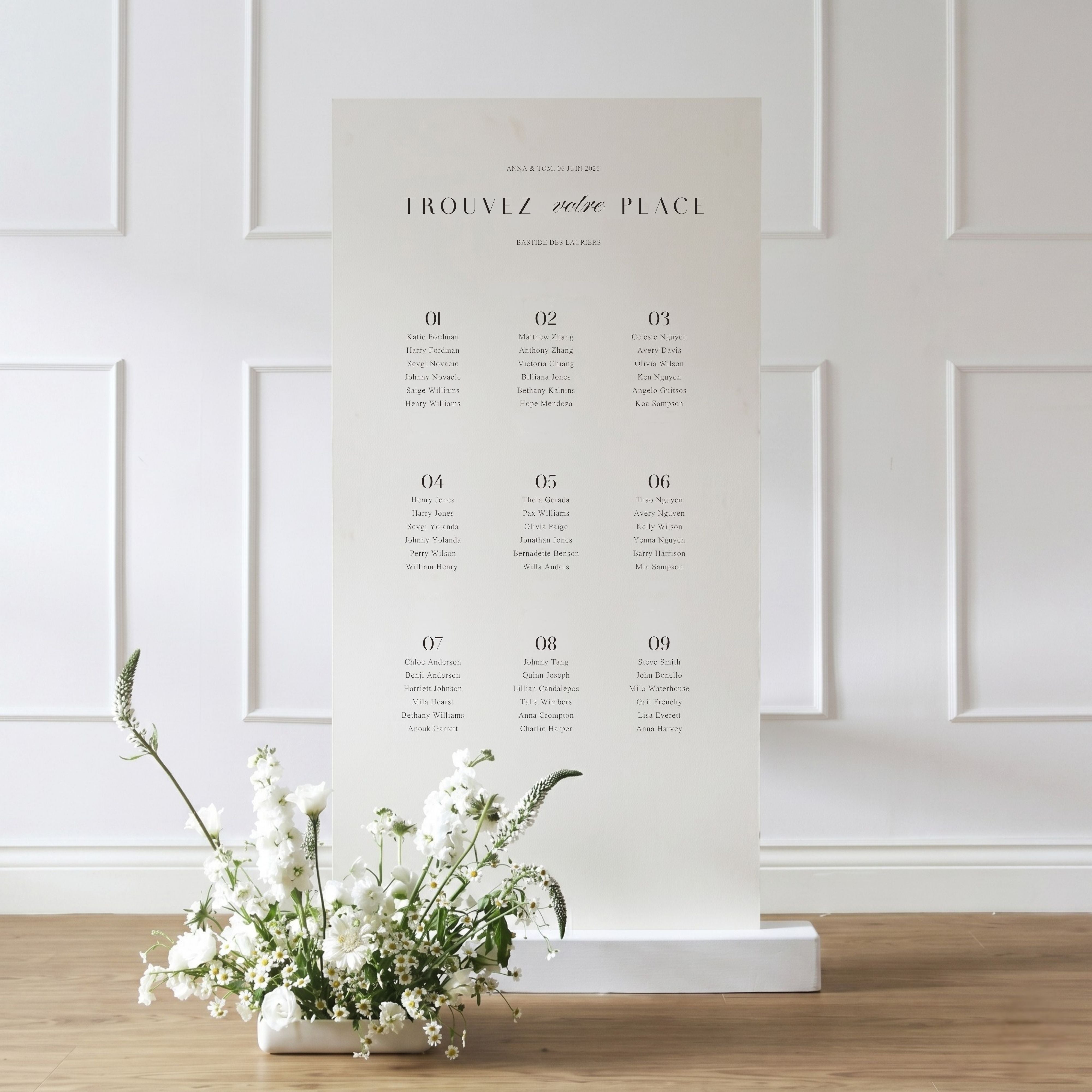Panneau plan de table 100% sur mesure｜toutes tailles formes et couleurs