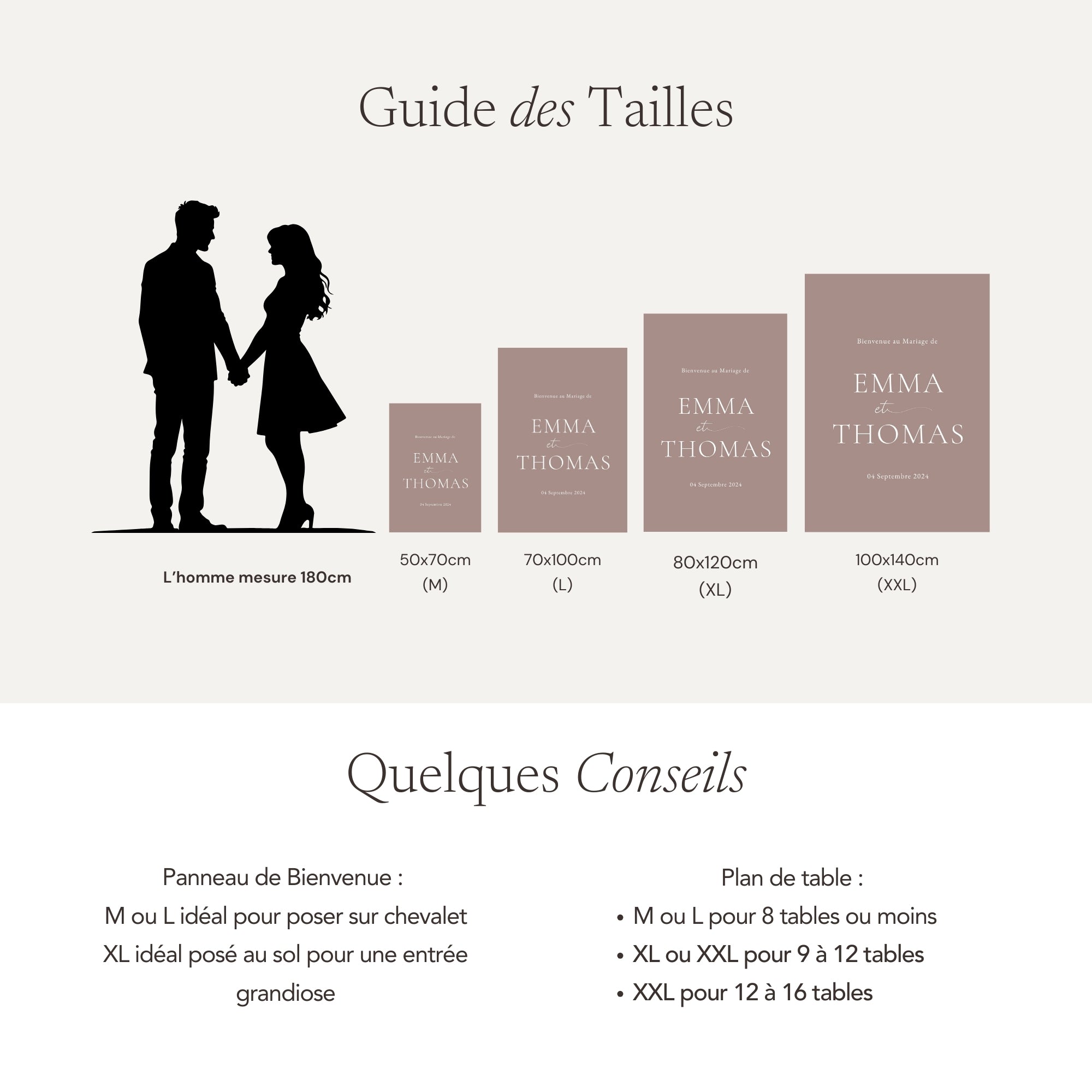 Panneau de bienvenue mariage｜Beige｜Neutral Dream 