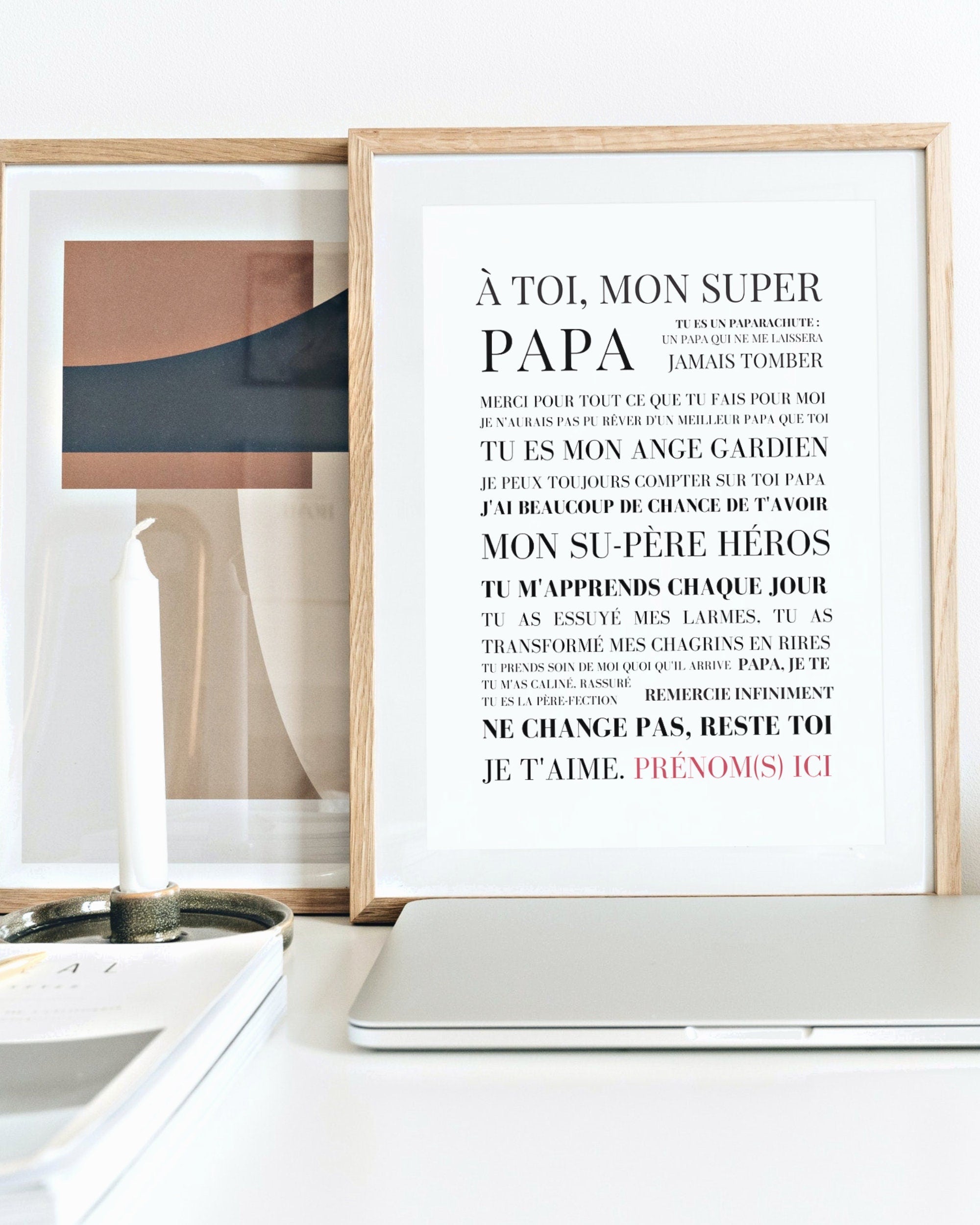 Affiche Papa - Les Mots pour Papa