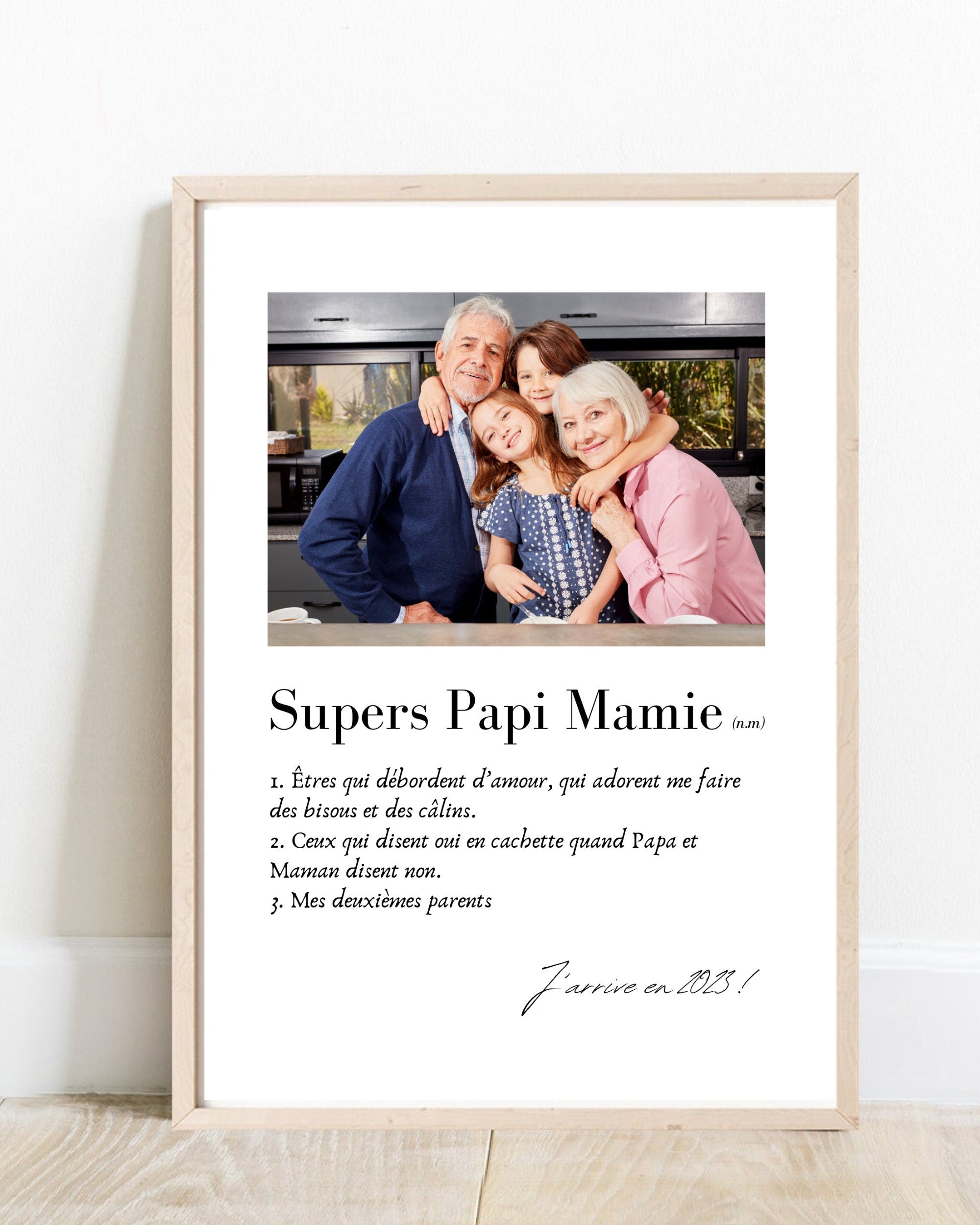 Cadeau Noël Grand Parent - Le cadre photo à définition personnalisée